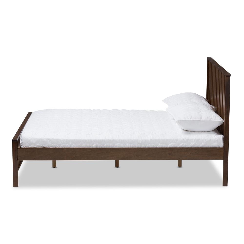 Baxton Studio Harlan Walnut Full Contemporary Platform Bed At Lowes.com