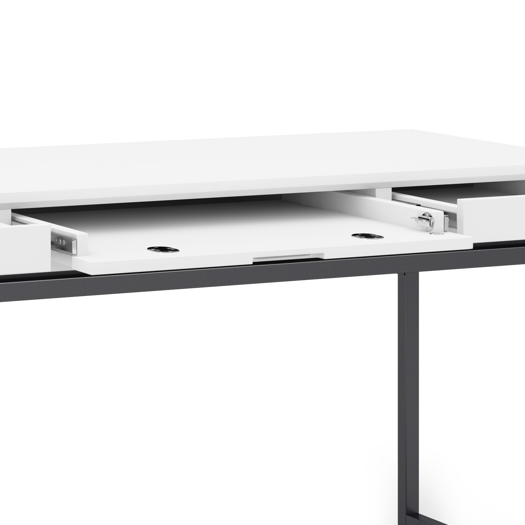 Simpli Home Banting Wide Desk in White