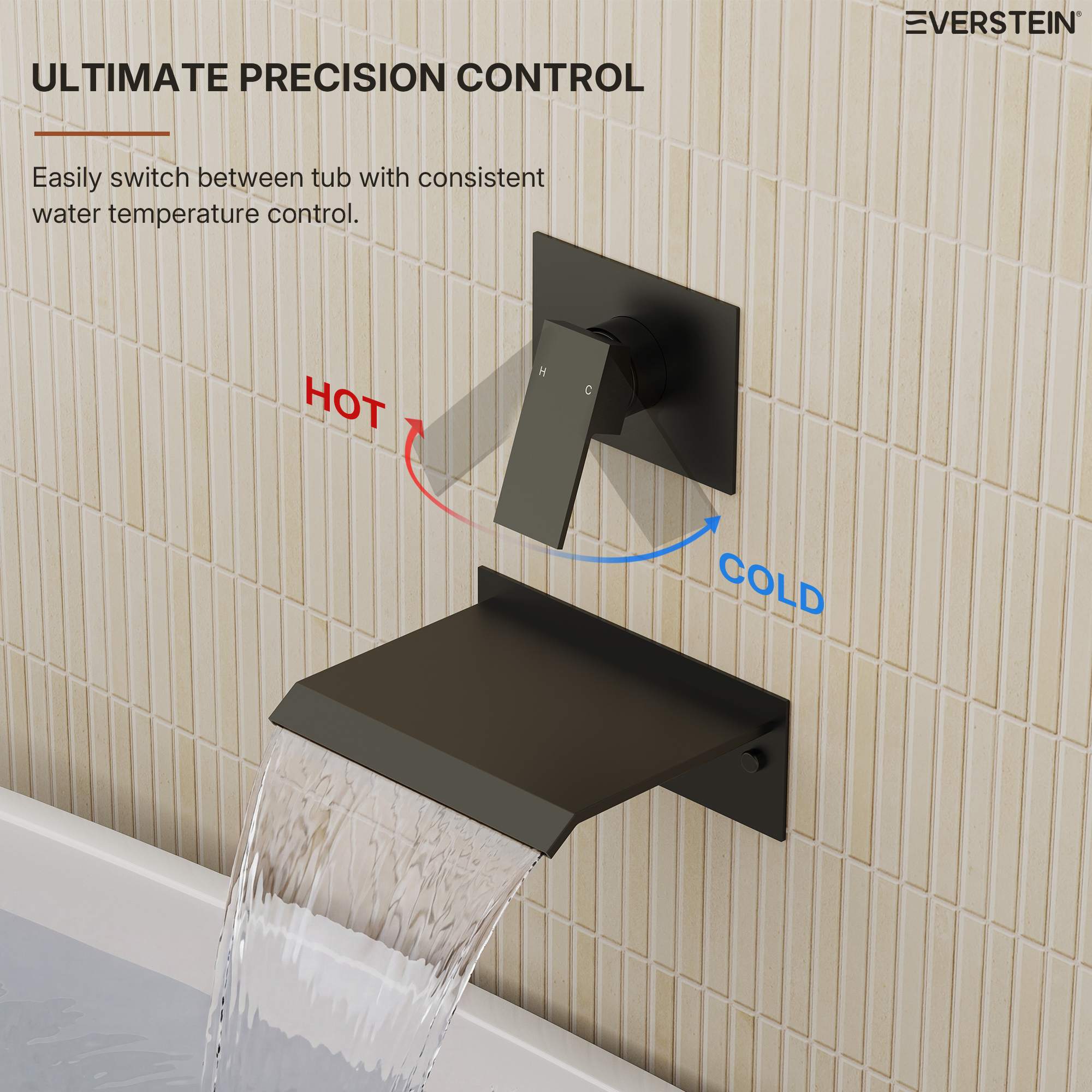 EVERSTEIN SFS-1110-BK Roman-Tub-Faucets - View #4