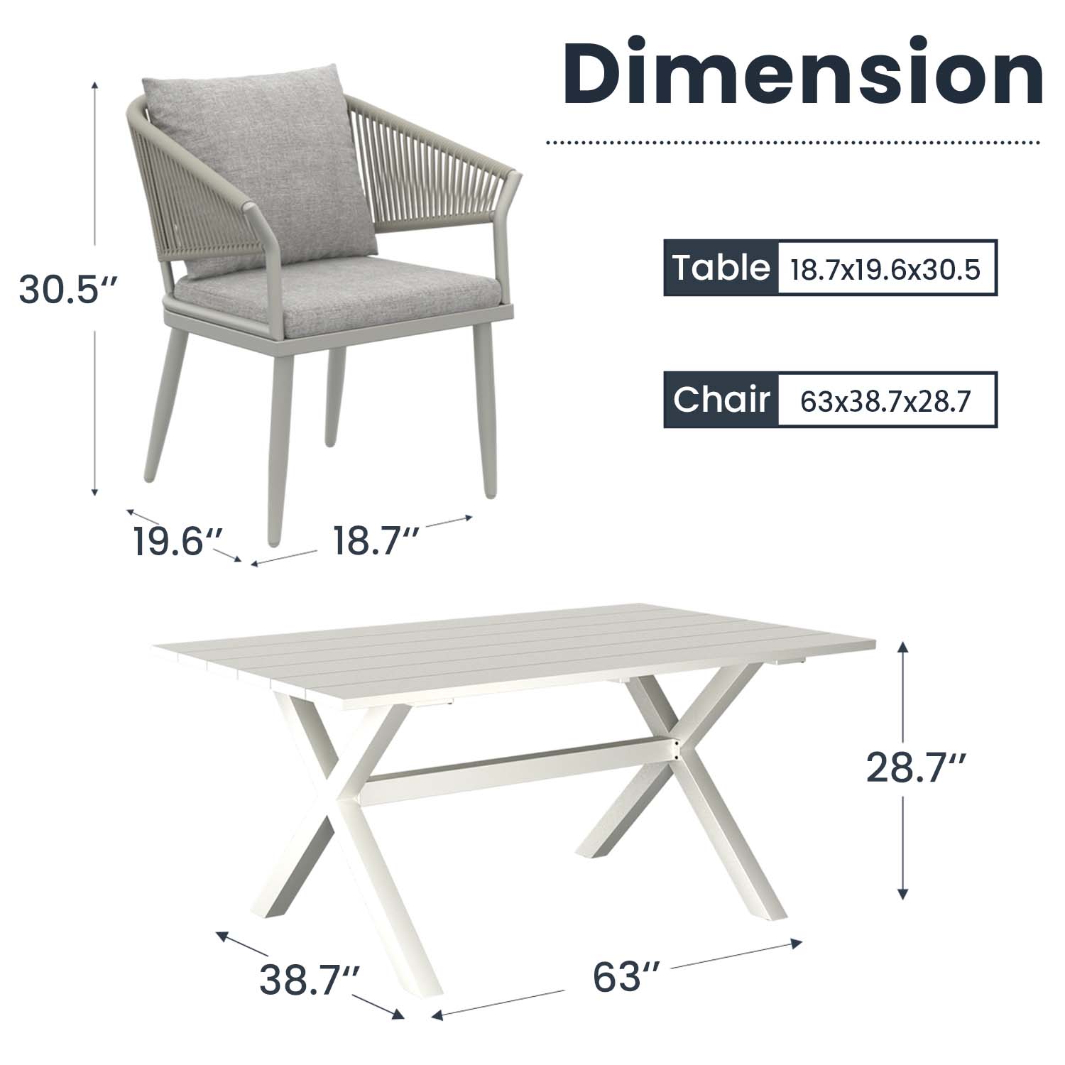 LayinSun CY05-PDS6330 Patio-Dining-Sets - View #7