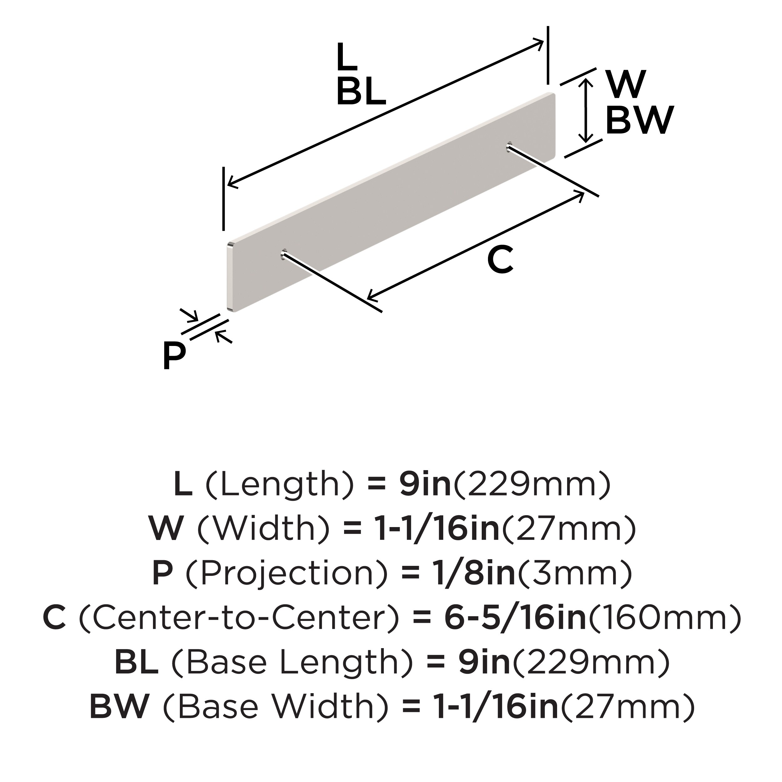 Amerock BP37604PN Drawer-Hardware - View #3