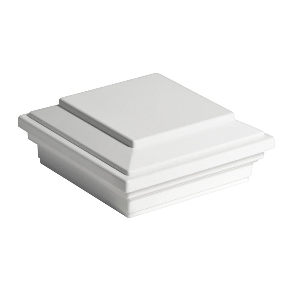 Trex 024292 4-in x 4-in Classic White Composite Deck Post Cap