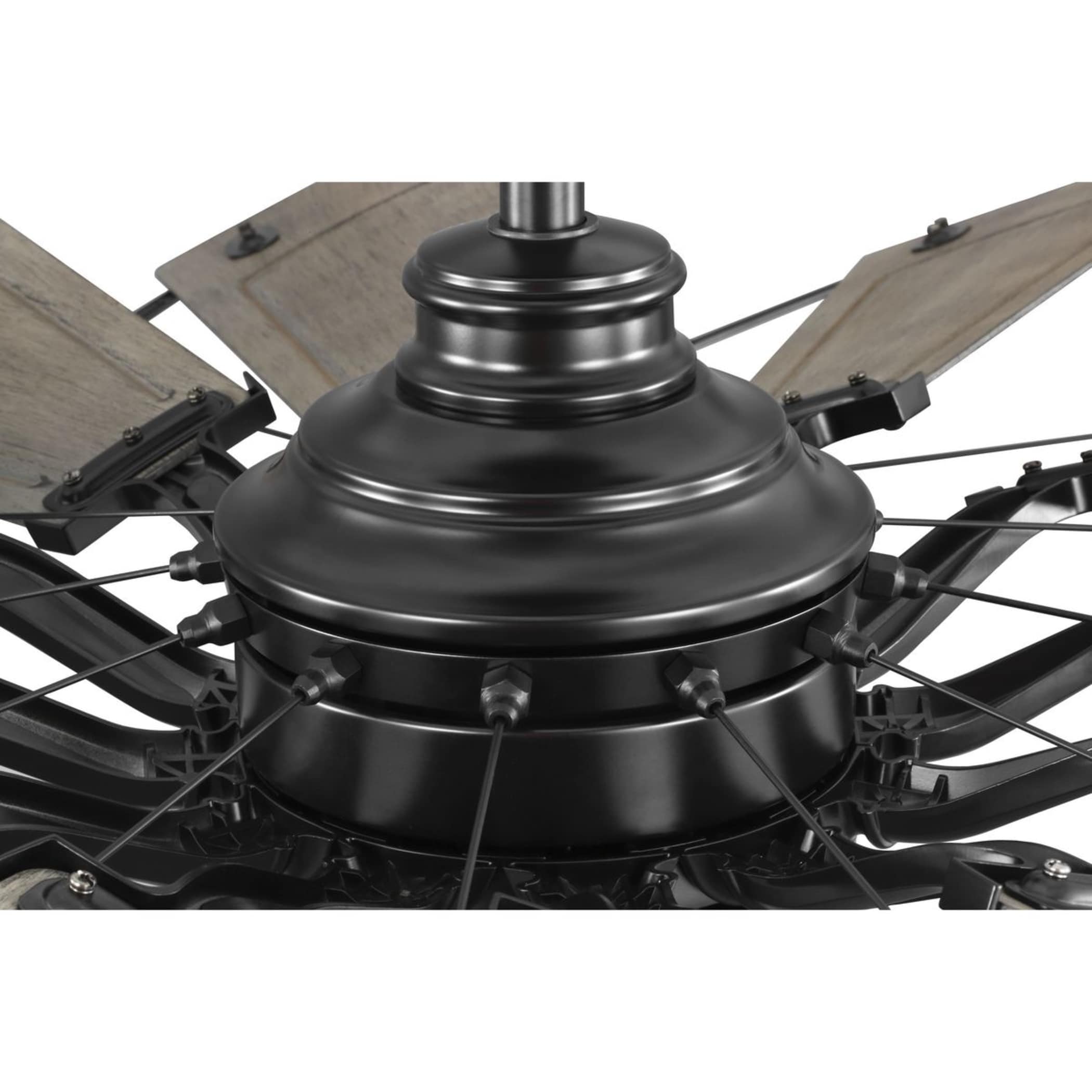 Matte Black 60" Windmill Ceiling Fan with Remote