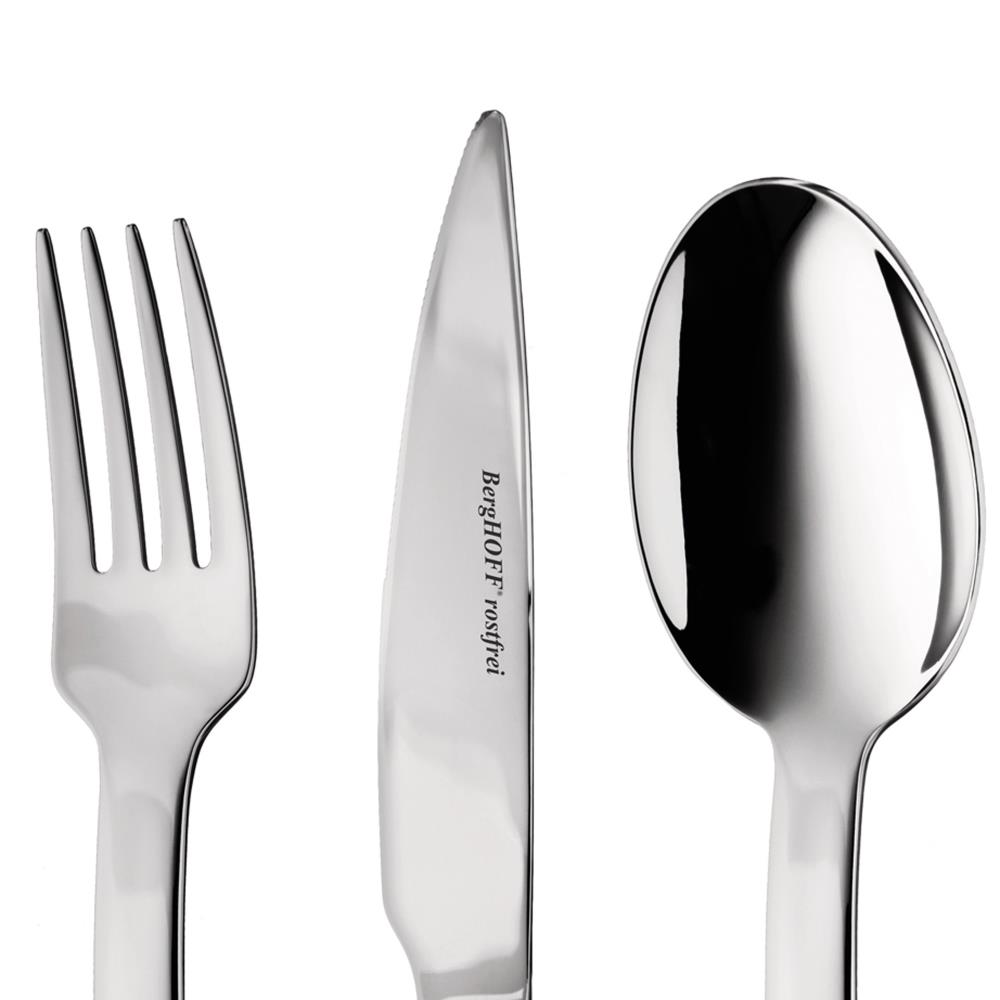 47.7 x 33.5 x 5.4 cm BergHOFF Heritage Mirror Finish Cutlery Set Serves 6 Persons Stainless Steel Silver 