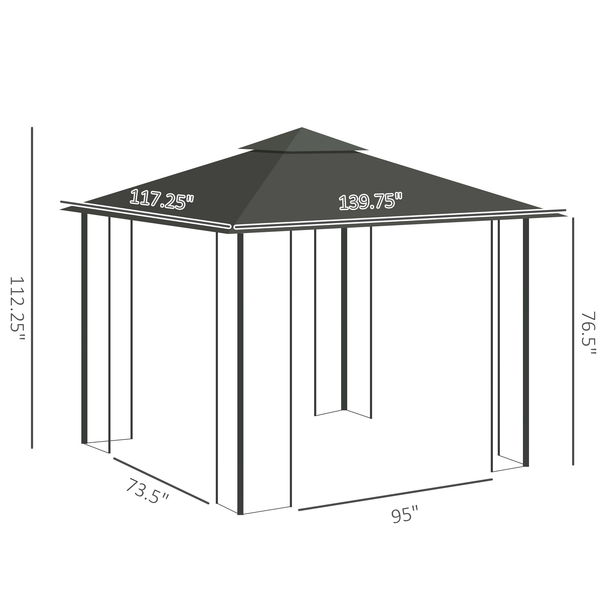 ToolCat BZ2-14-PW Wood-Resin-Gazebos - View #6