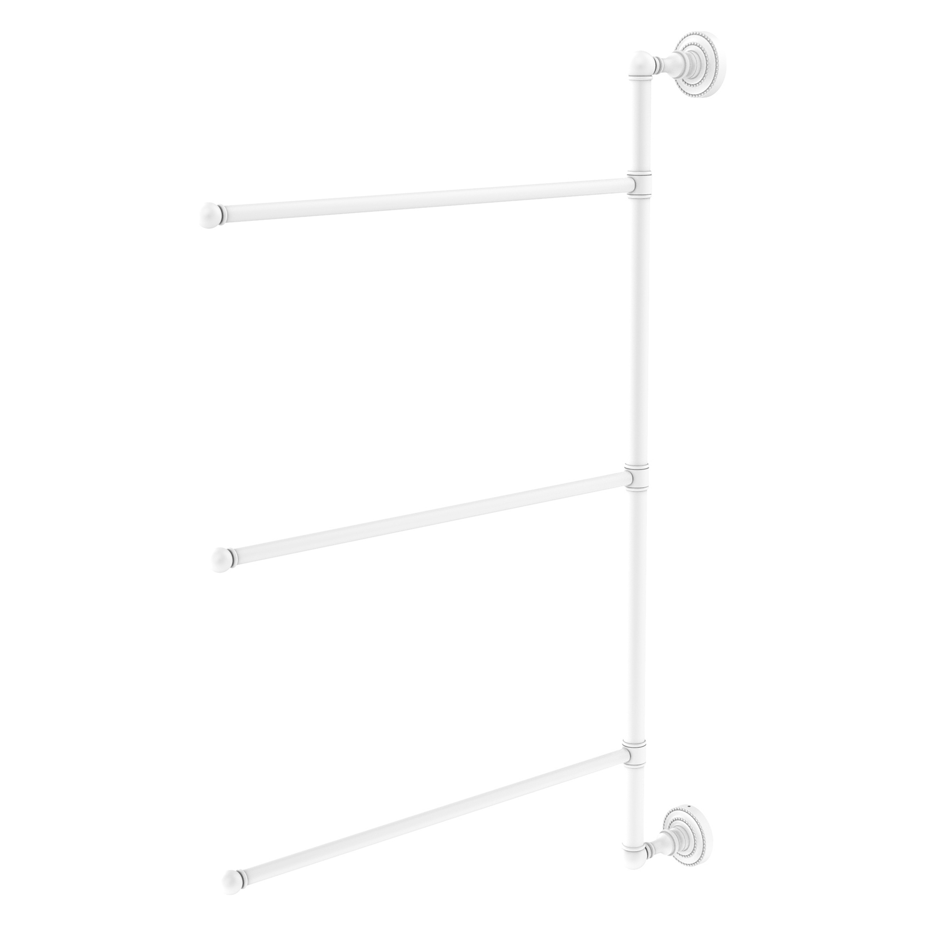 Allied Brass DT-27/3/16/28-WHM Dottingham 28-in Matte White Wall mount Single Towel Bar