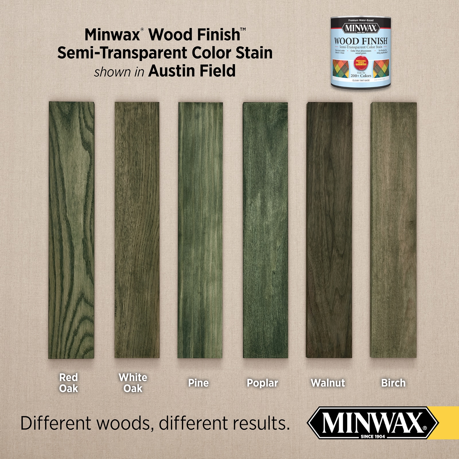 Minwax Wood Finish Water-Based Hunter Green Mw1039 Semi
