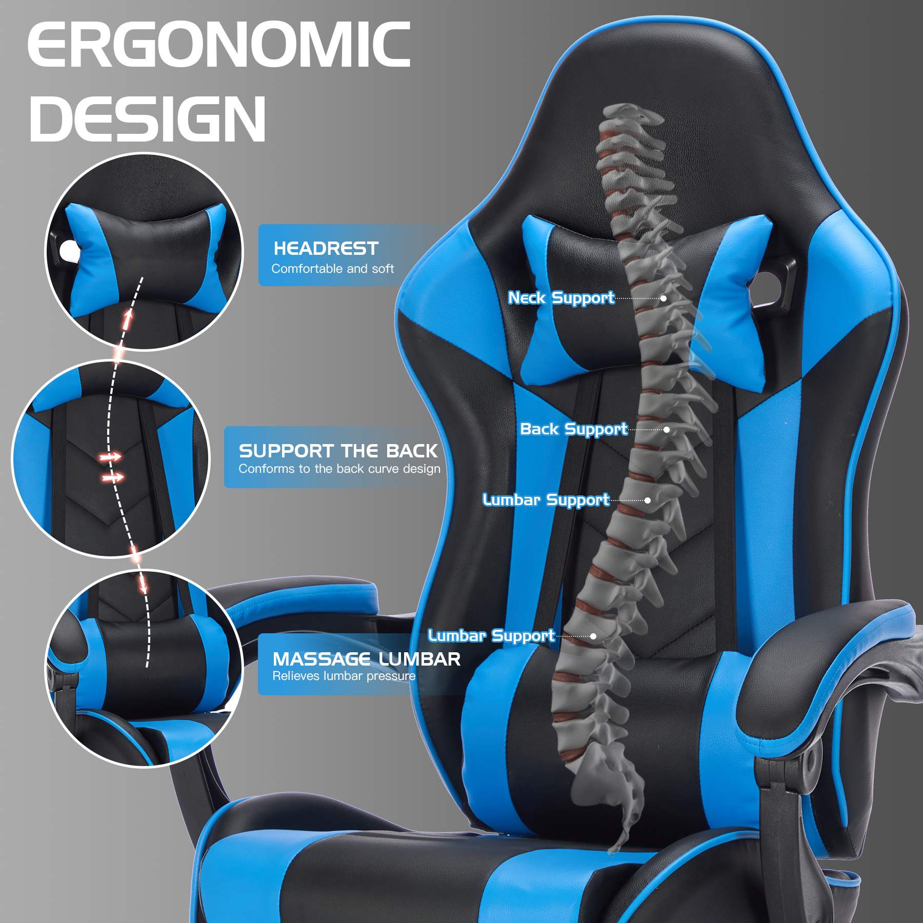 Bestier USLOW-W2367P288692 Office-Chairs - View #5