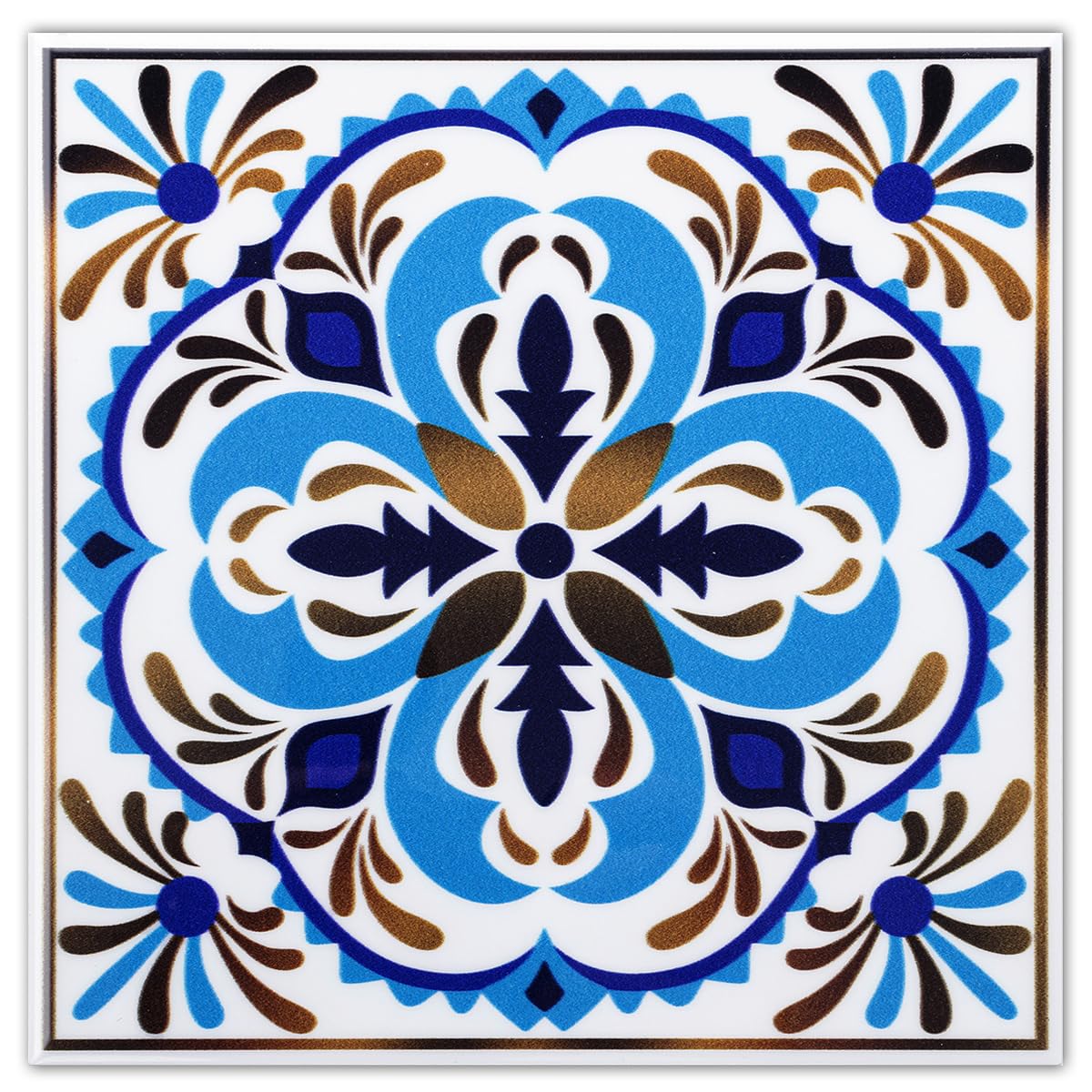Lukvuzo  32 Sheet Colorful Mexican Style Peel and Stick Backsplash Tile 6 x 6 Inch Waterproof Wall Sheet for Kitchen Bathroom Laundry Room