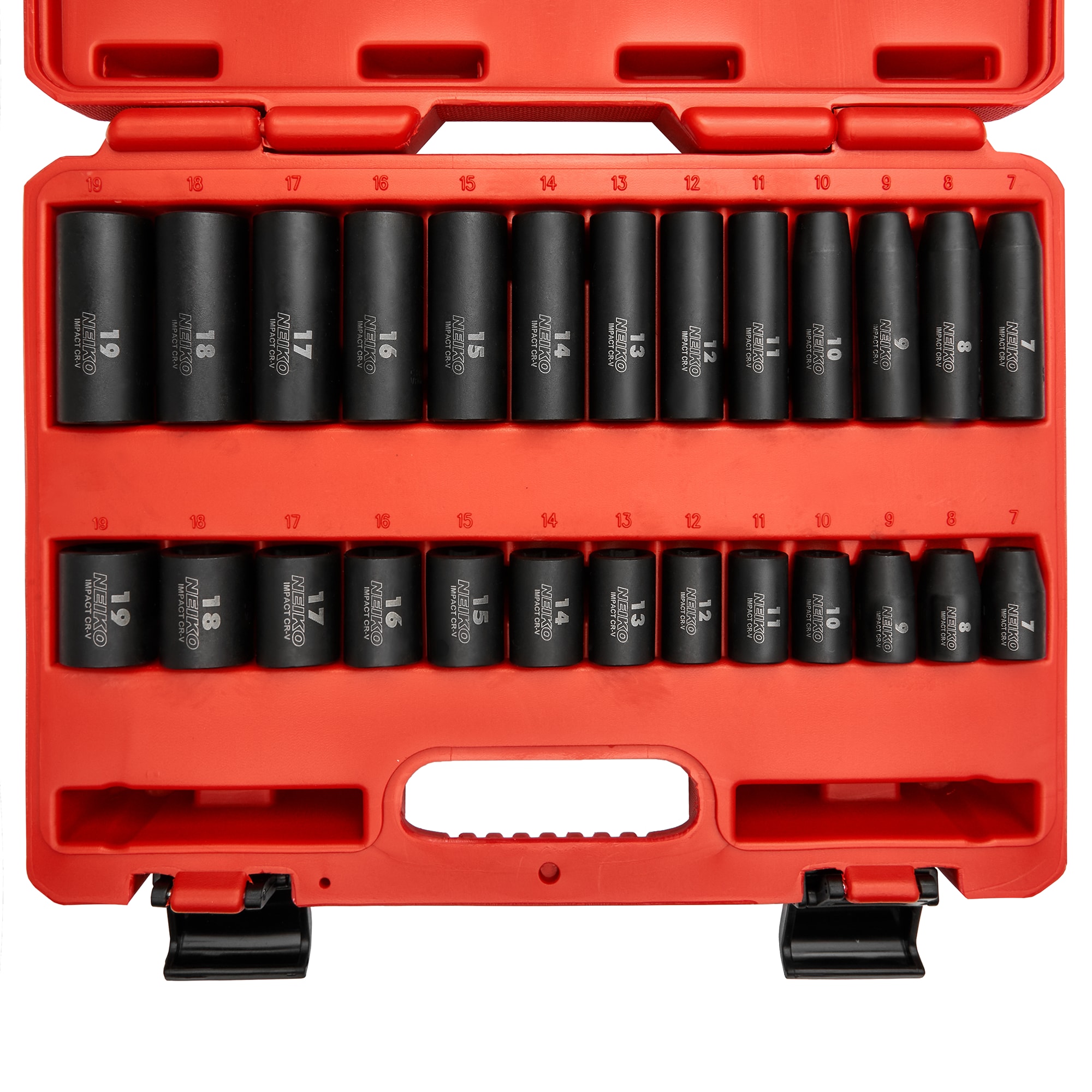 NEIKO 02433A 26 -Piece Metric 3/8-in Drive Set 6-point Impact Socket Set