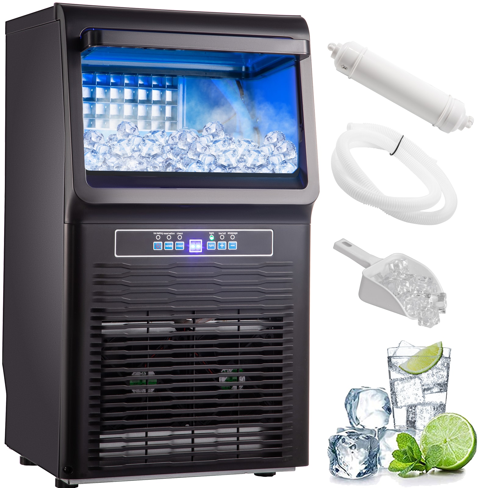 80lbs/24H Free Standing Commercial Ice Machine – Euhomy
