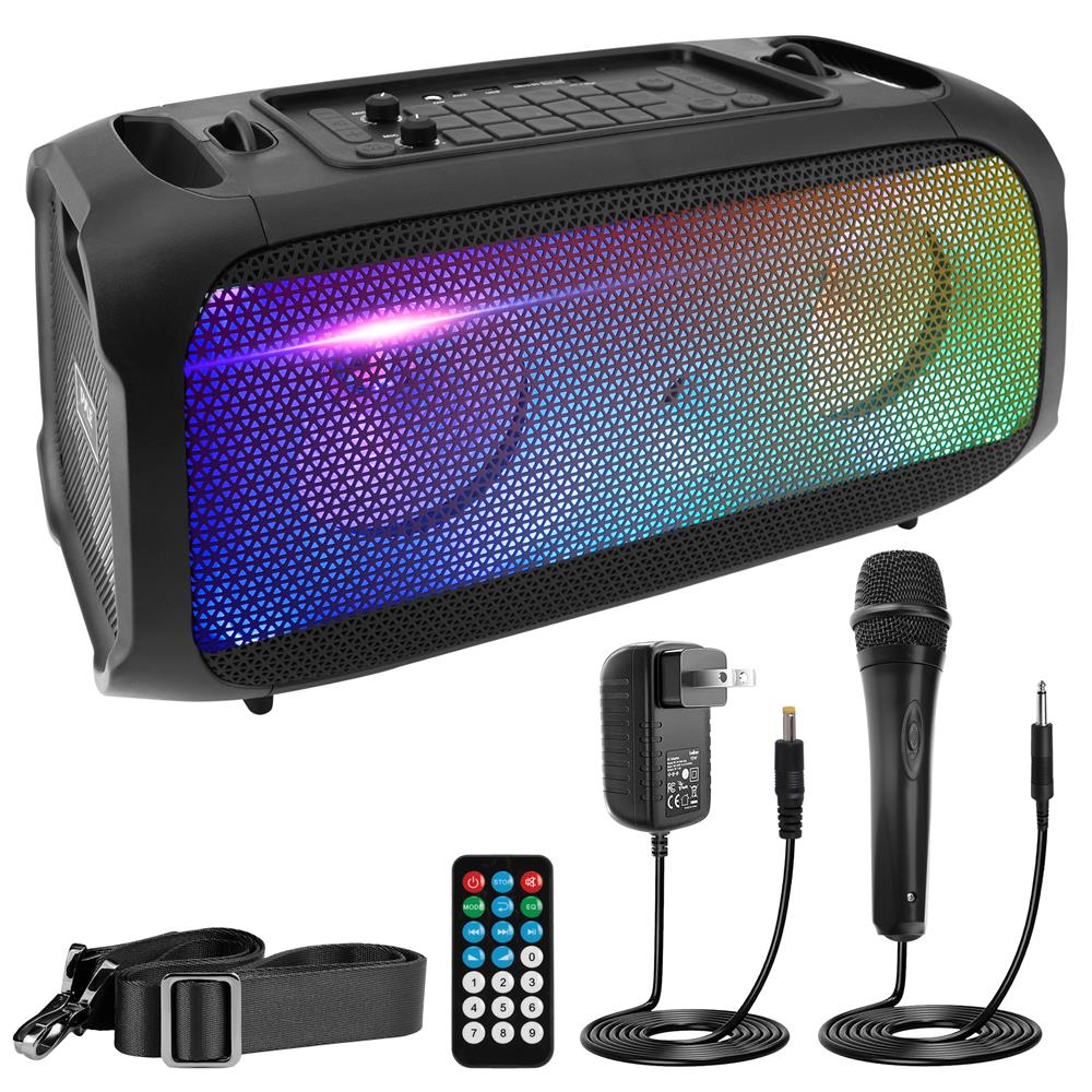  Wireless Boombox DJ Stereo Speaker with LED Lights