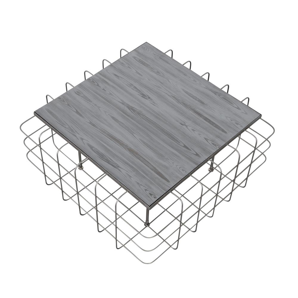 Varaluz 430A02RBZW  Casa Rustic Bronze Wood Modern Coffee Table