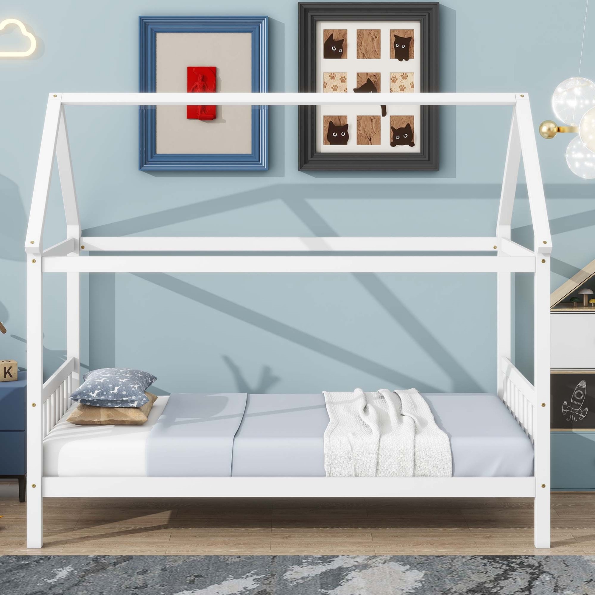 Sunrinx MG11-BD-20 White Twin over twin Bunk Bed