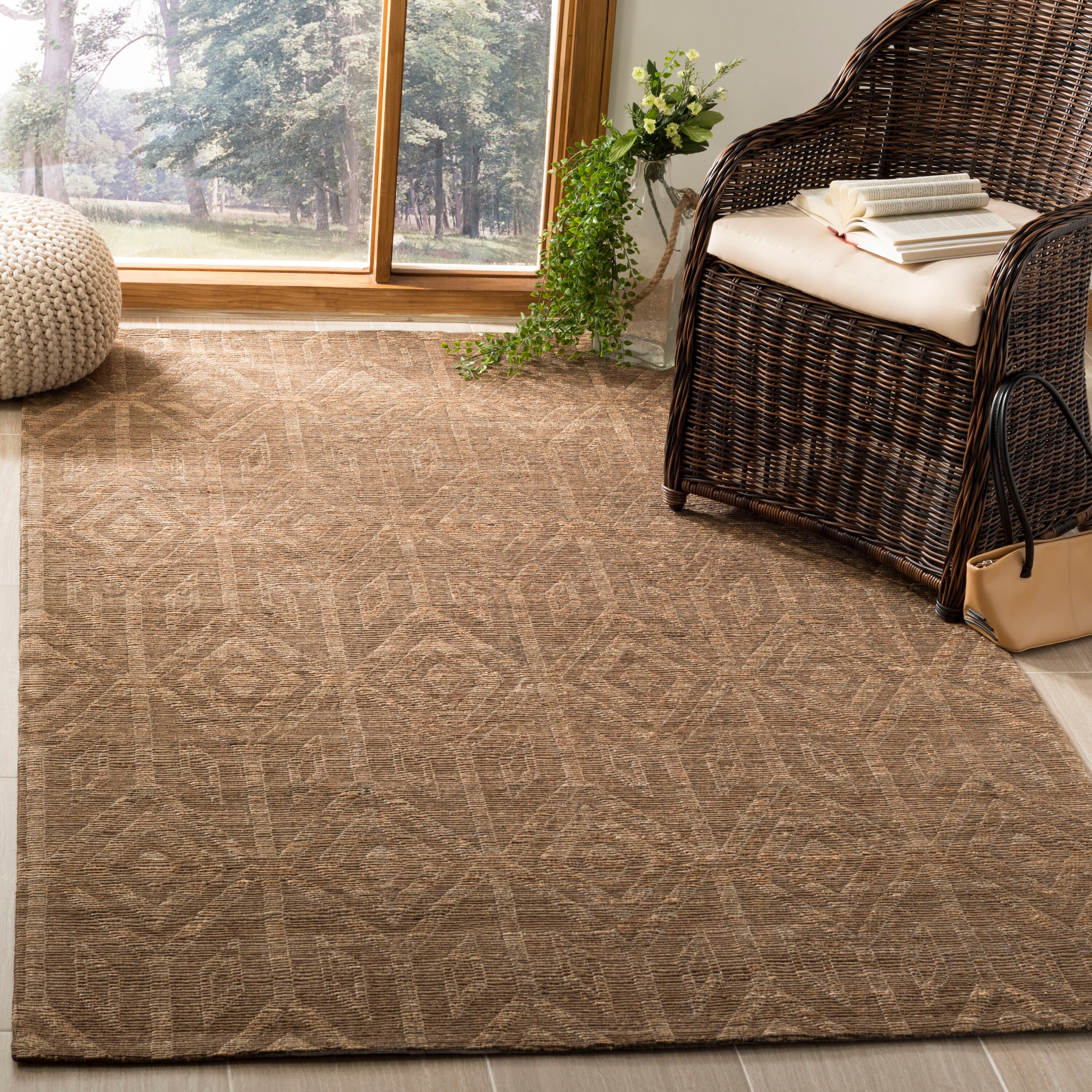 Cape Cod 4' x 6' Camel Geometric Handwoven Cotton Rug