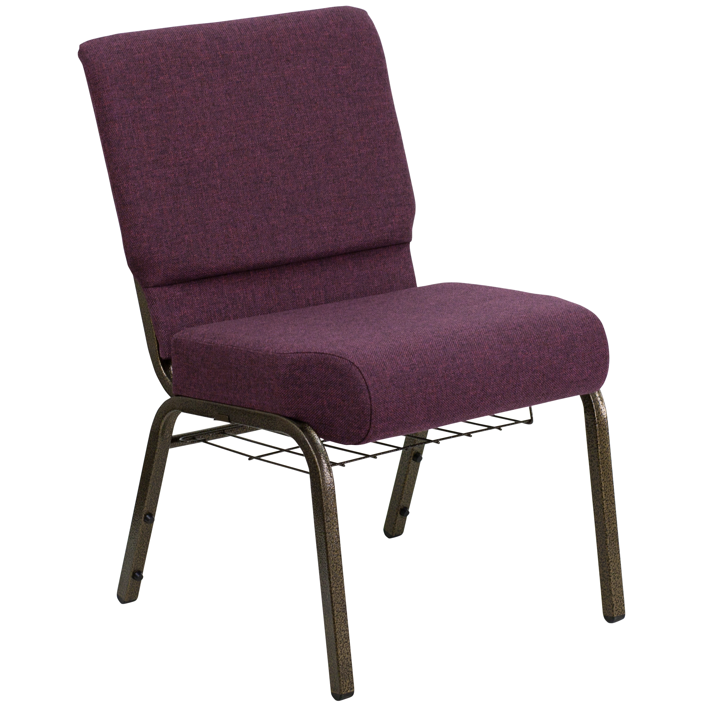 Flash Furniture 812581012460 Modern Plum Fabric/Gold Vein Frame Accent Chair