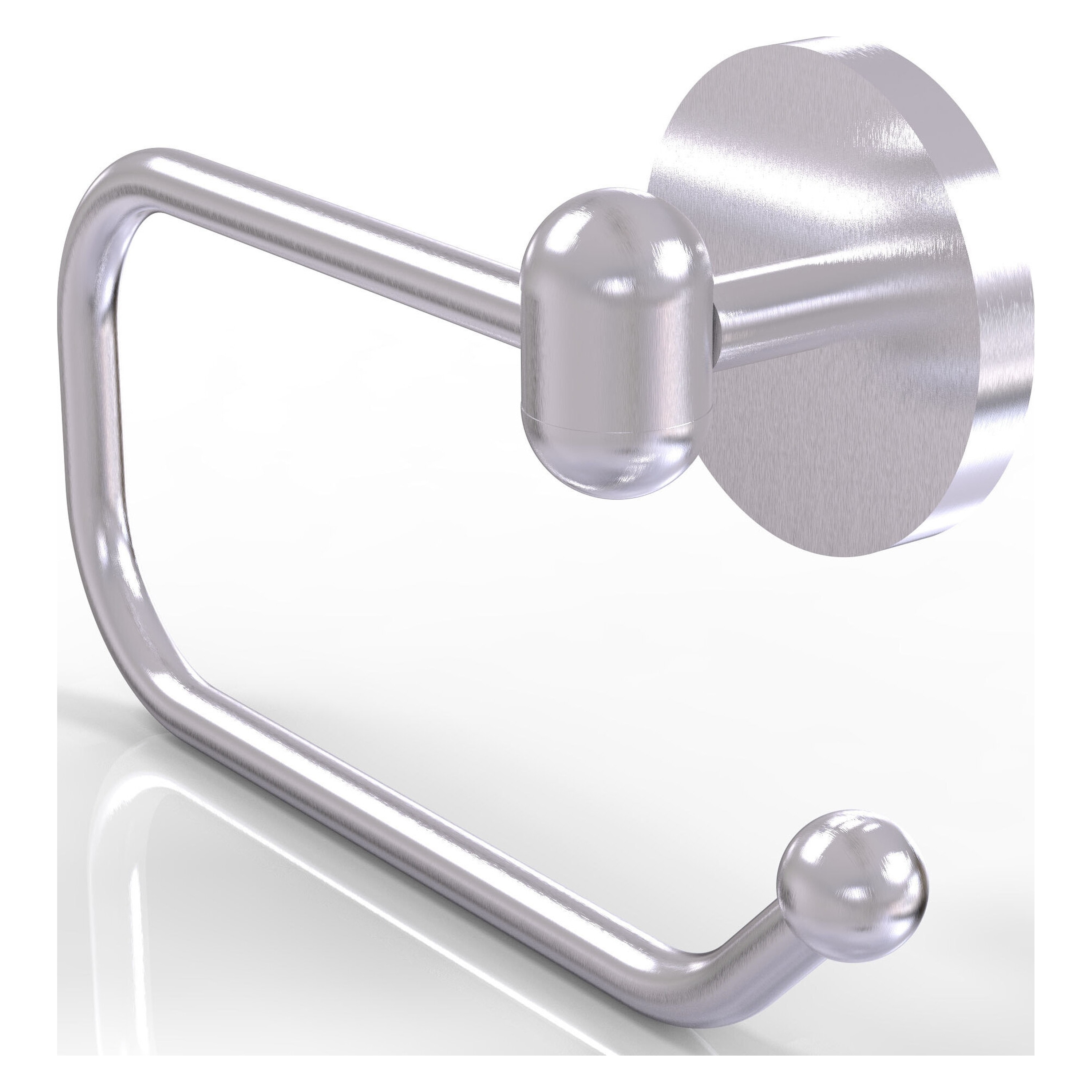 Allied Brass TA-24E-SCH Tango Satin Chrome Wall mount Single post Toilet Paper Holder 1 -Rolls with Storage