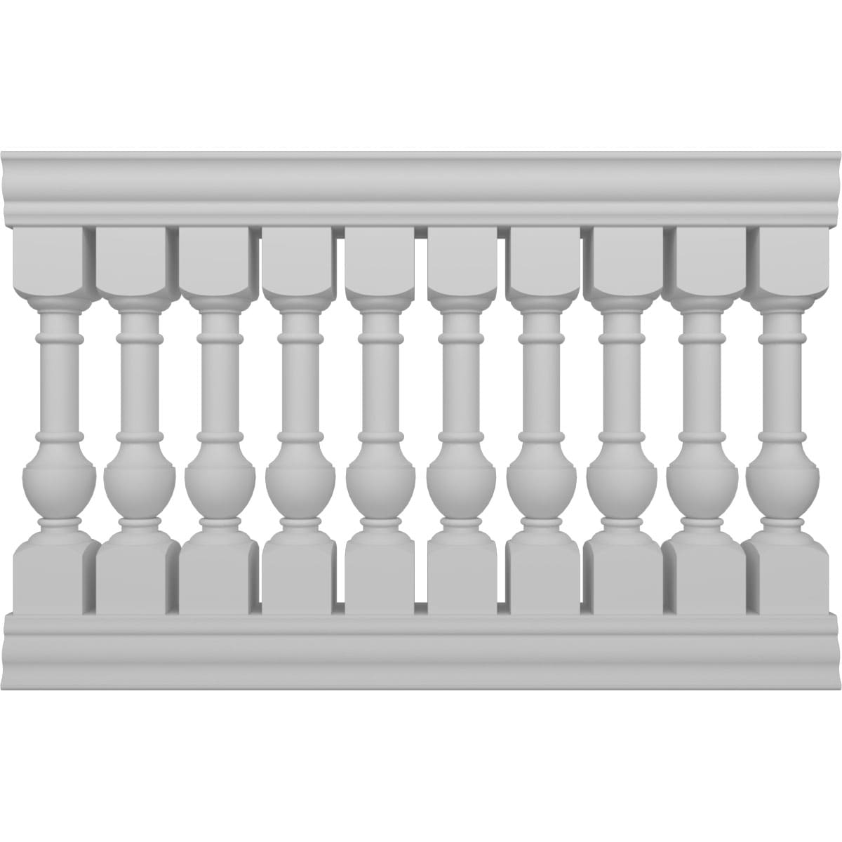 Ekena Millwork BALK42X060YOA FiberThane 5-Feet x 42-Inches York Fiberglass Deck Rail Kit
