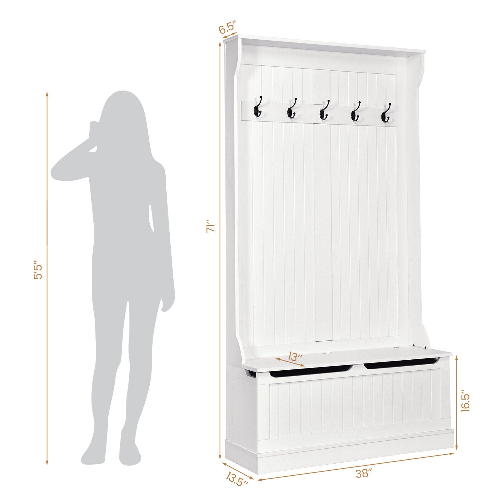 Boyel Living BL-HU10154WH Coatrack-Stands-Pedestals - View #3
