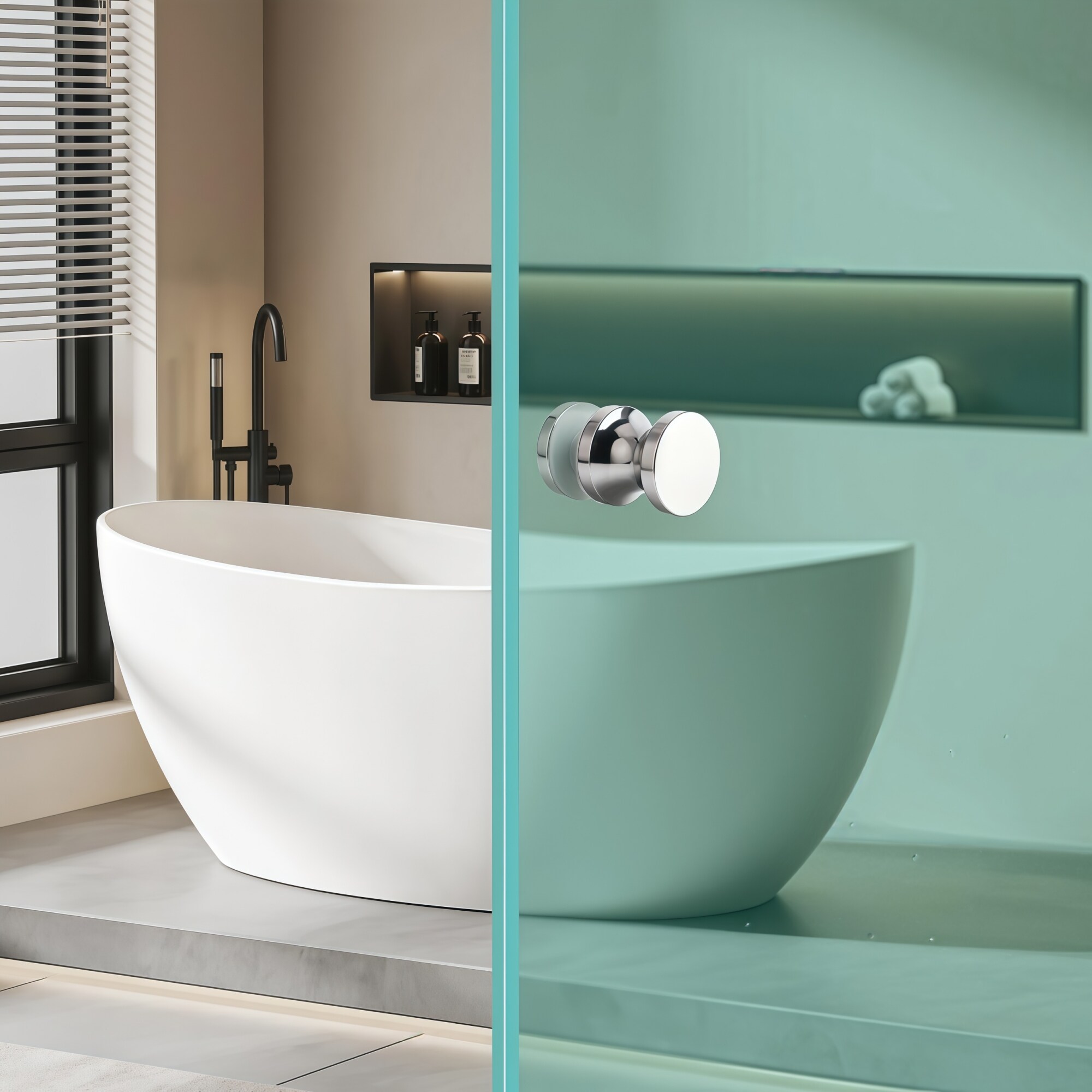 Numhew NHWILL92218 Tub-Shower-Door-Handles - View #2