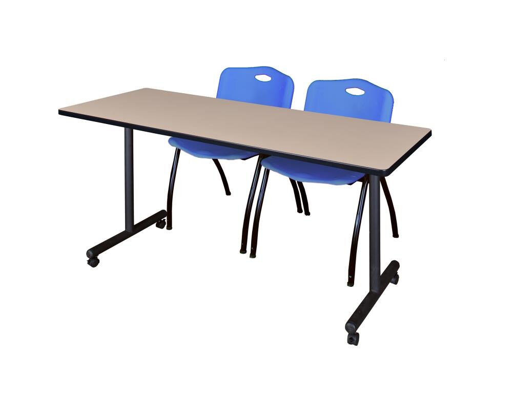 Regency MKTRCC7224BE47BE Training Off-white 4-Person Training Table (72-in W x 29-in H)