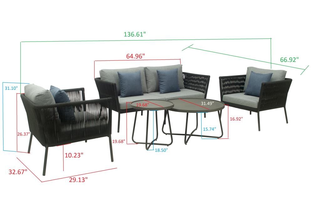 GreyPoint Furnishings 800266025 Patio-Conversation-Sets - View #9