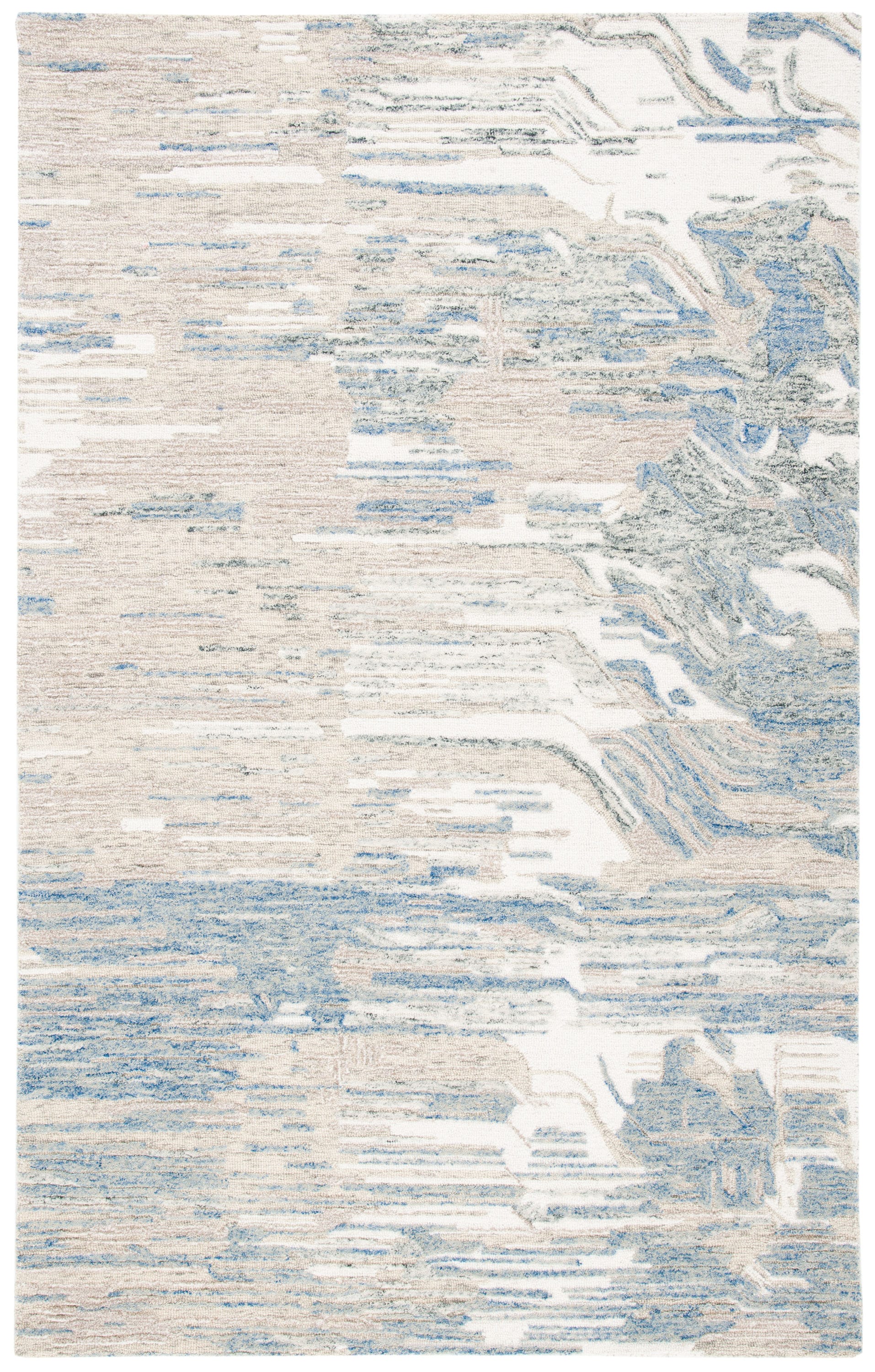 Safavieh MET902A-5 Metro Suada 5 x 8 (ft) Tufted Wool Ivory/Natural Rectangular Indoor Abstract Bohemian/Eclectic Area rug