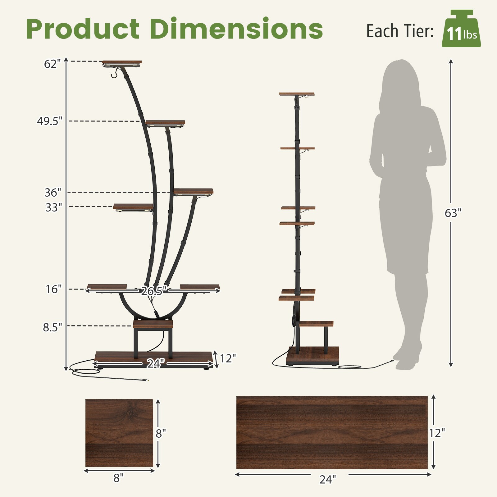 Costway CSHY006205 Plant-Stand - View #8