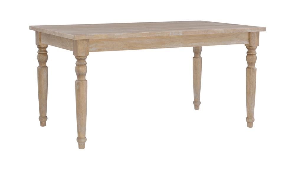 Linon W03486L Avalon Light Natural Brown Transitional Dining Table, Wood with Light Natural Brown Wood 35.50-in L x 29.5-in H