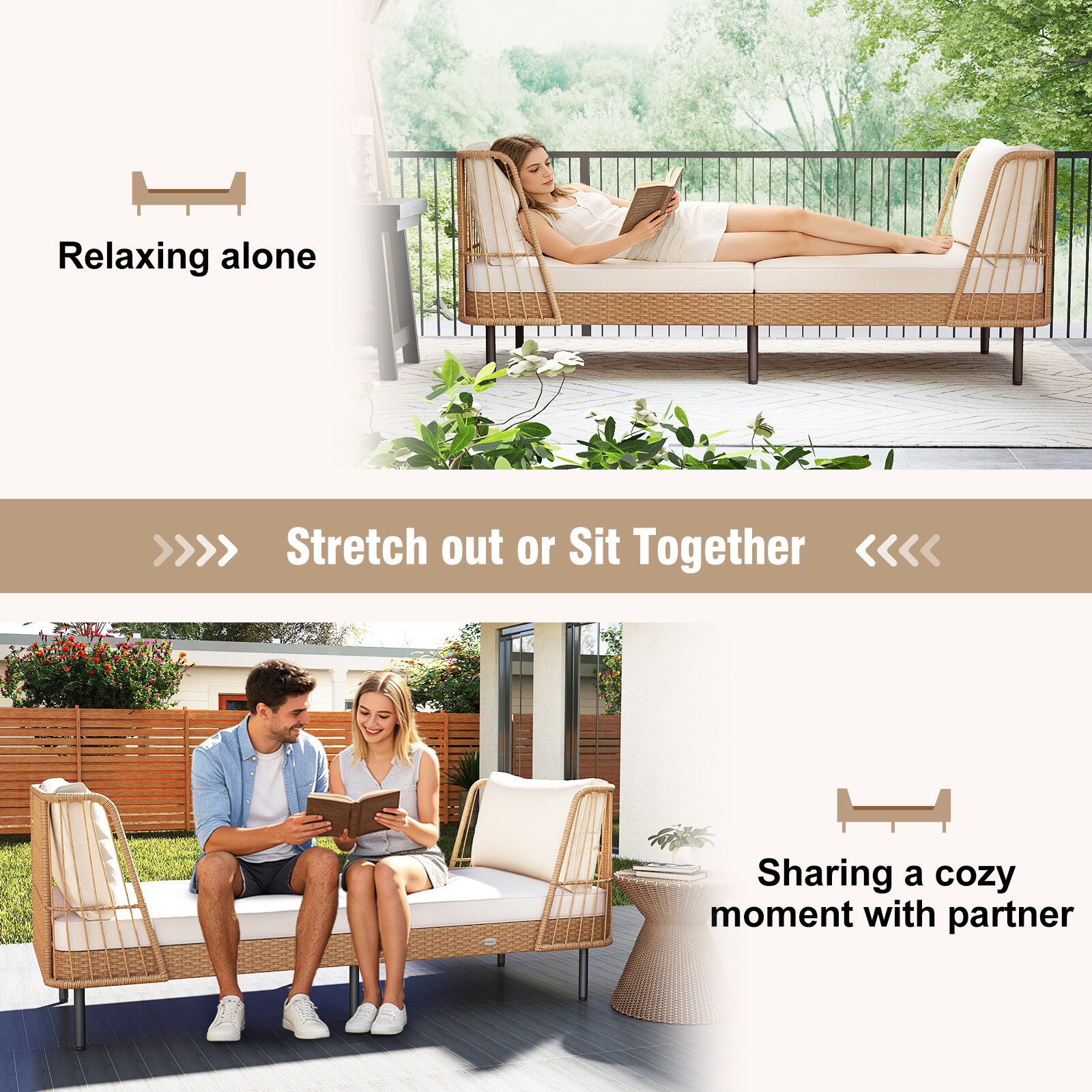 Slickblue D-CO-HW50157WH Patio-Sofas-Daybeds - View #3