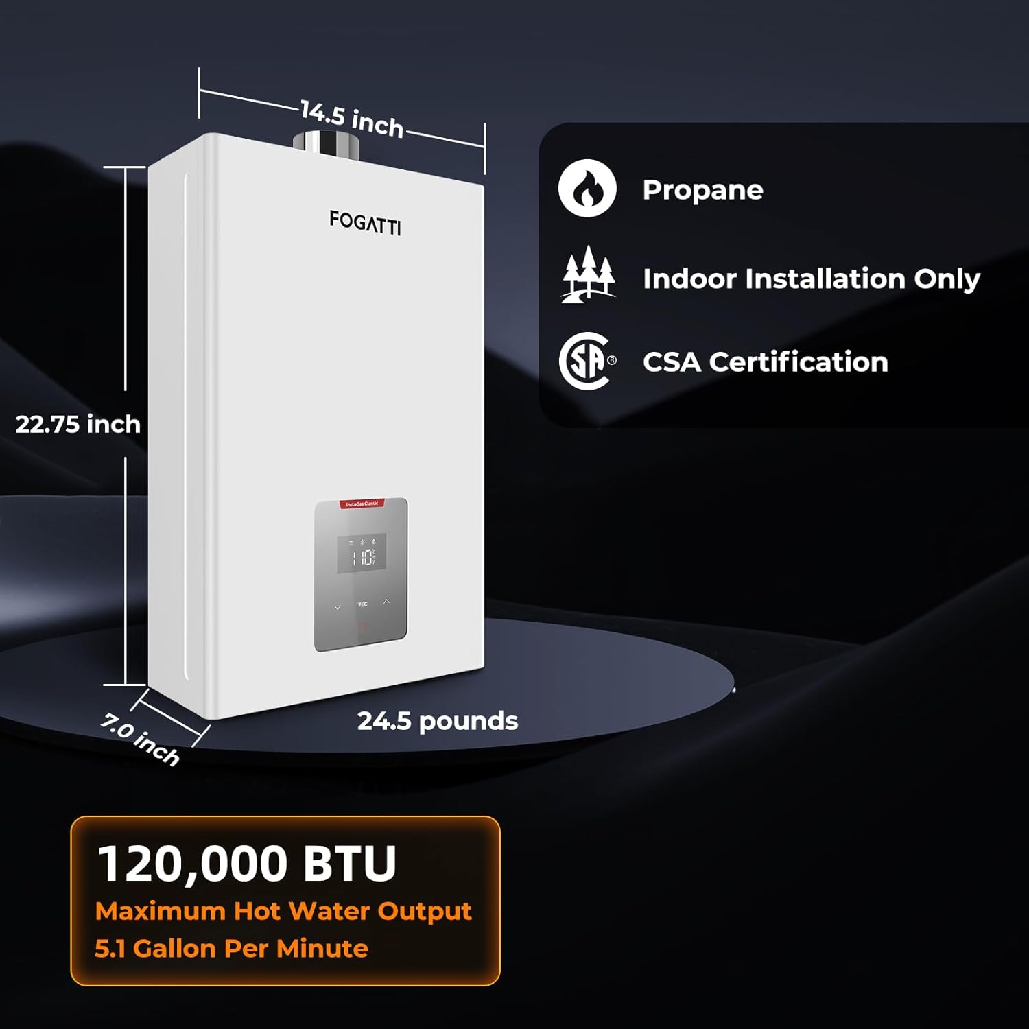Fogatti FDG420IN-CS120-LP Gas-Water-Heaters - View #2