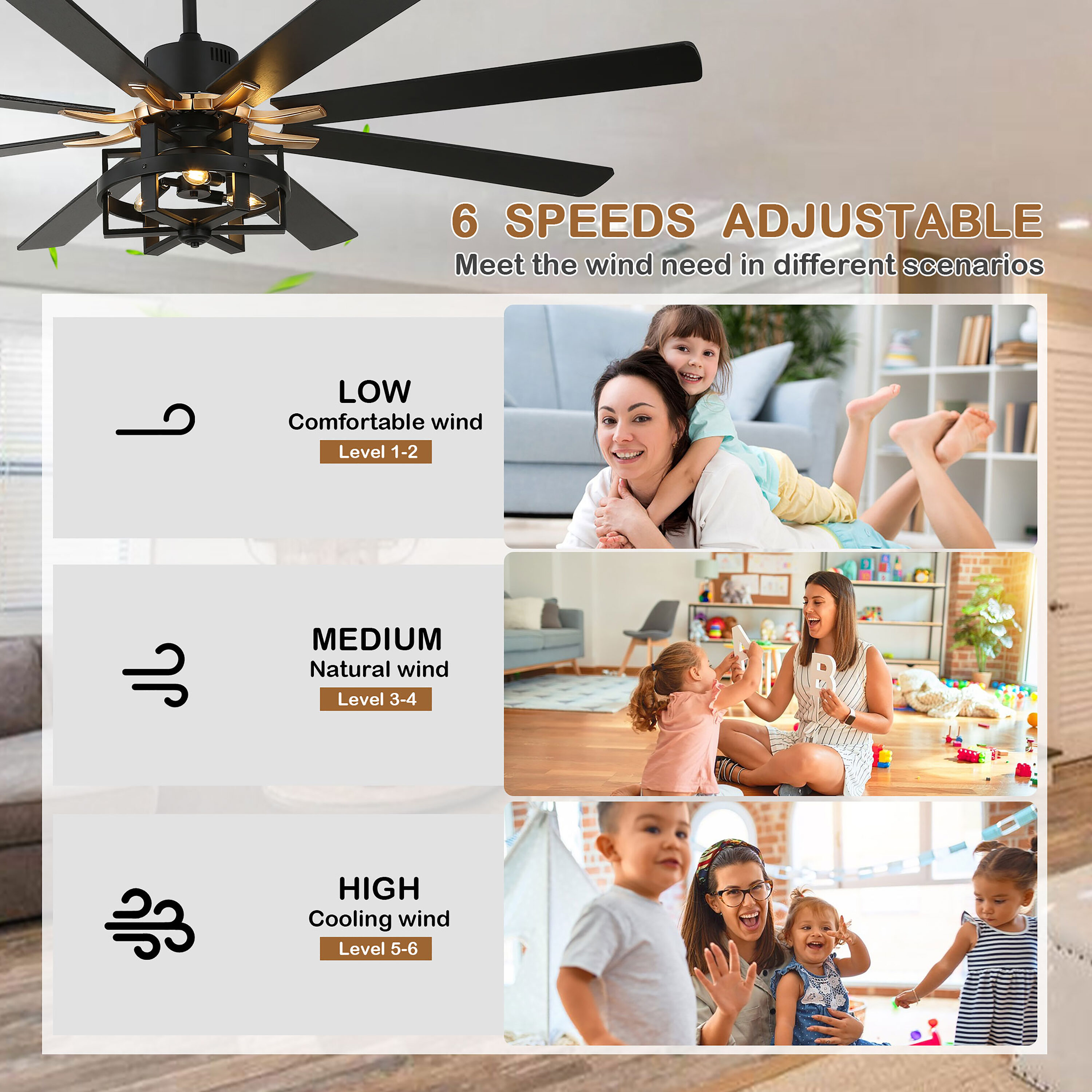 Cusp Barn DC6501-B Ceiling-Fans - View #7