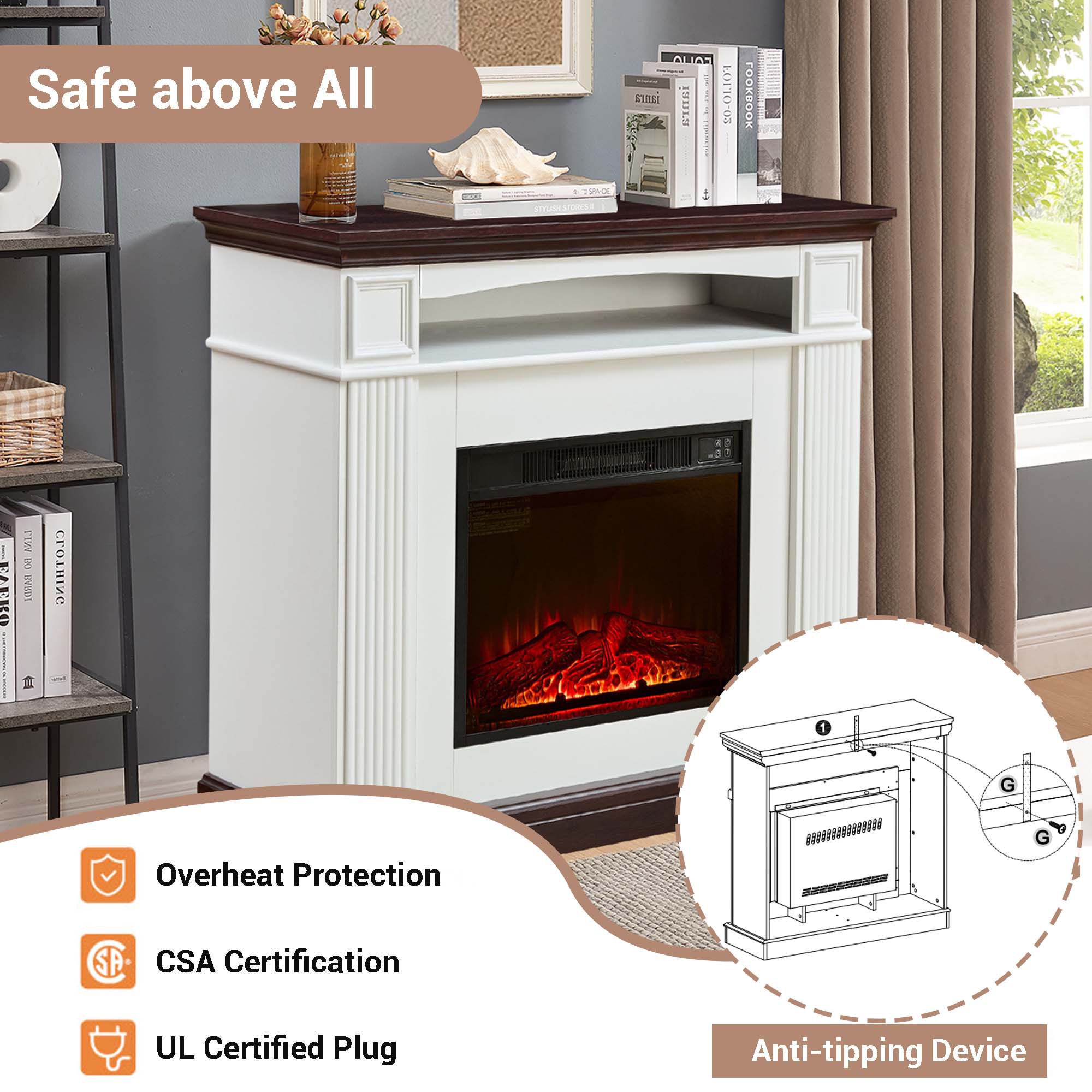 Fun Orange FUN25EF16 Electric-Fireplaces - View #6