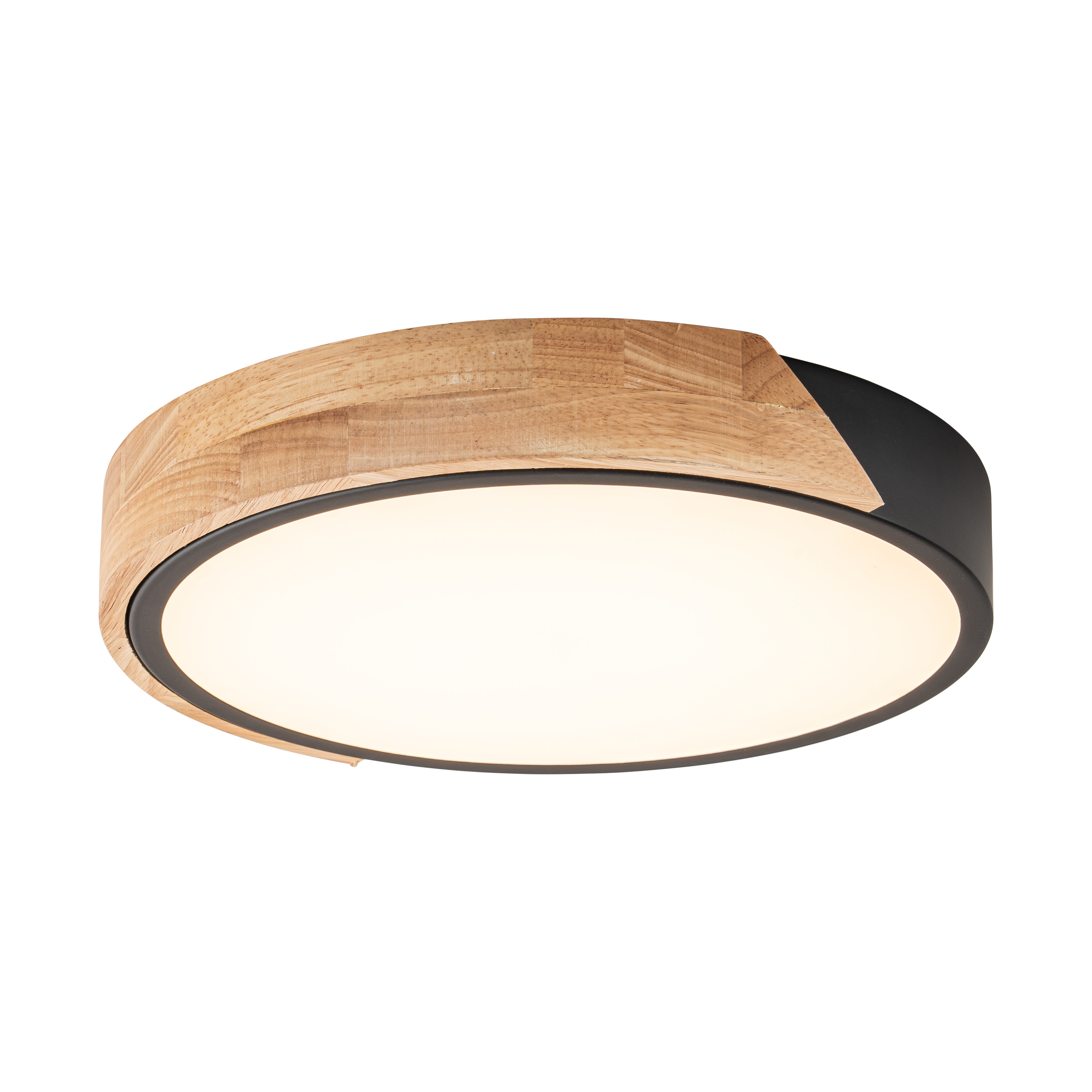 C Cattleya 1 -Light 12.75-in Matte Black Integrated LED Flush Mount Light