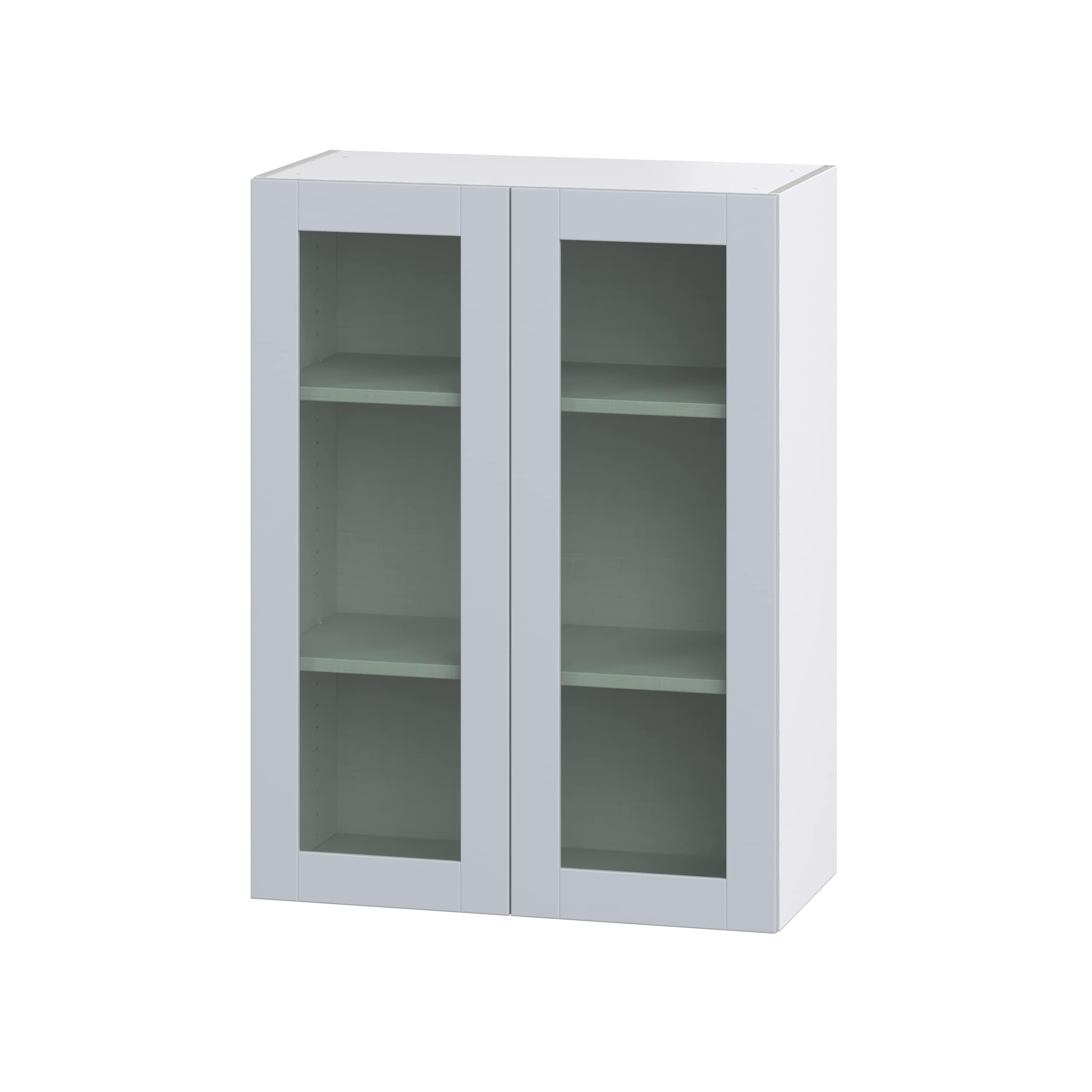 Hugo&Borg DSWG3040-CH Charlesberg 30-in W x 40-in H x 14-in D Light Gray Wall Fully assembled Cabinet (Glass Panel Glass)