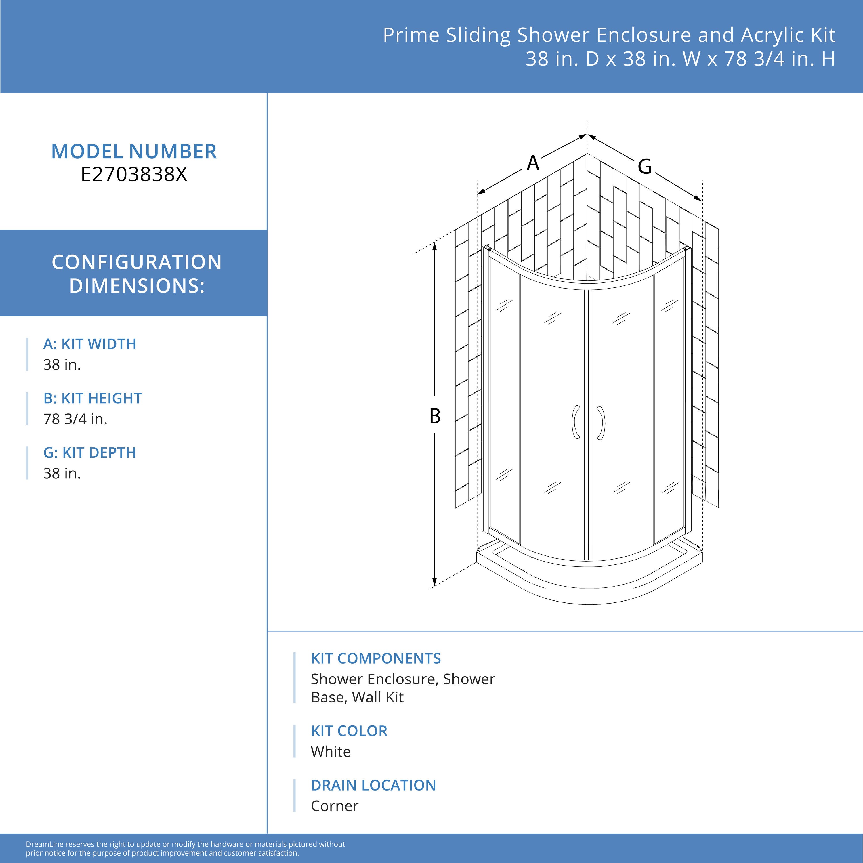 DreamLine E2703838XXQ0006 Alcove-Shower-Kit - View #14