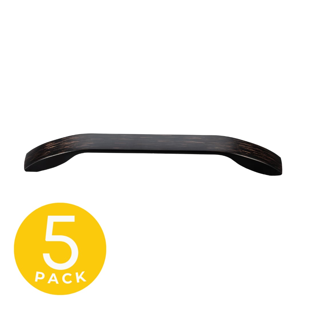 Sapphire SP-3191-160-ORB-5 Gamma 6-1/4-in , 160mm Center to Center Oil Rubbed Bronze Oval Bar For Use on Appliances Drawer Pulls 5 -Pack