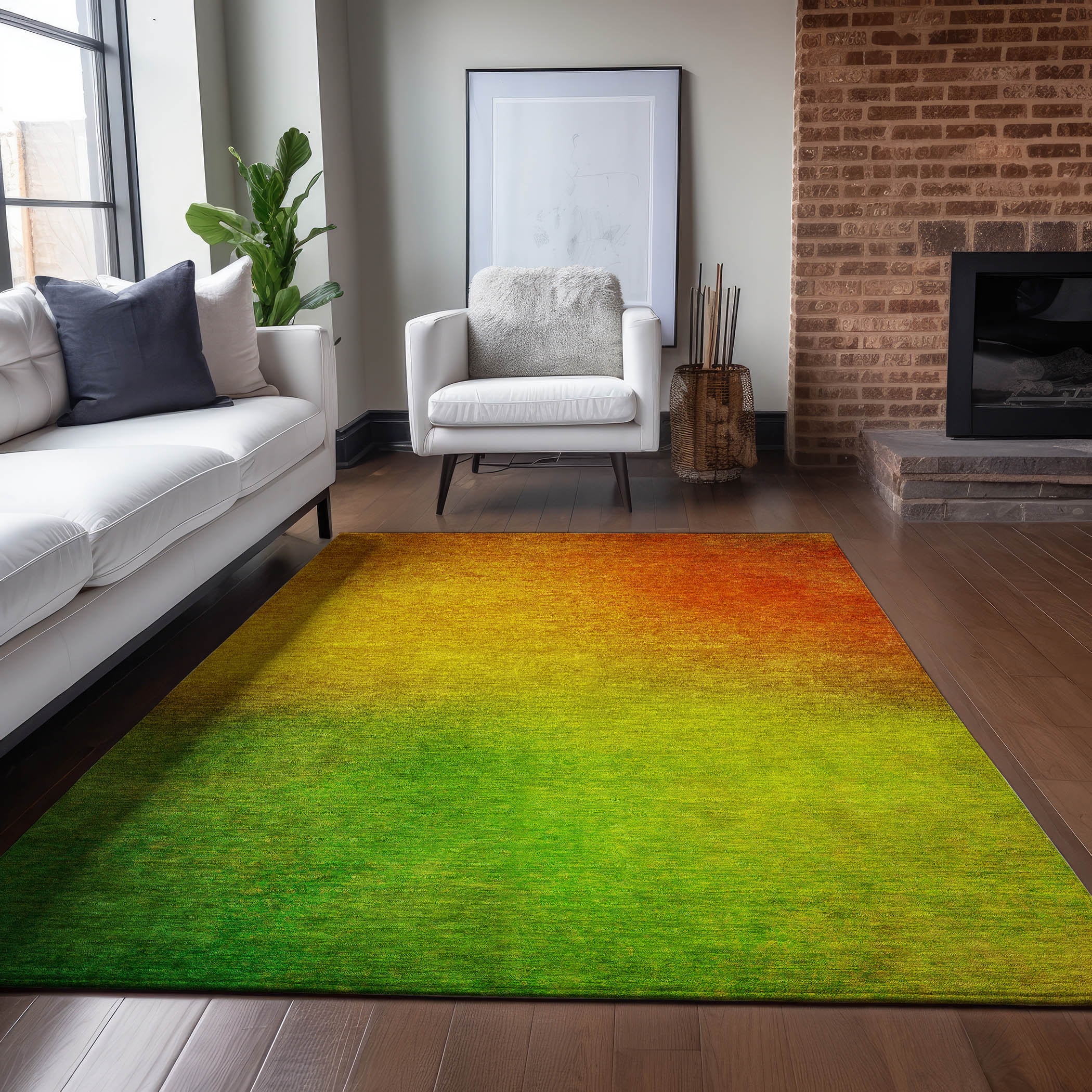 Addison Rugs ACN583TR10X14 Chantille ACN583TR 10 x 14 (ft) Polyester Terracotta Rectangular Indoor/Outdoor Ikat Machine washable Area rug
