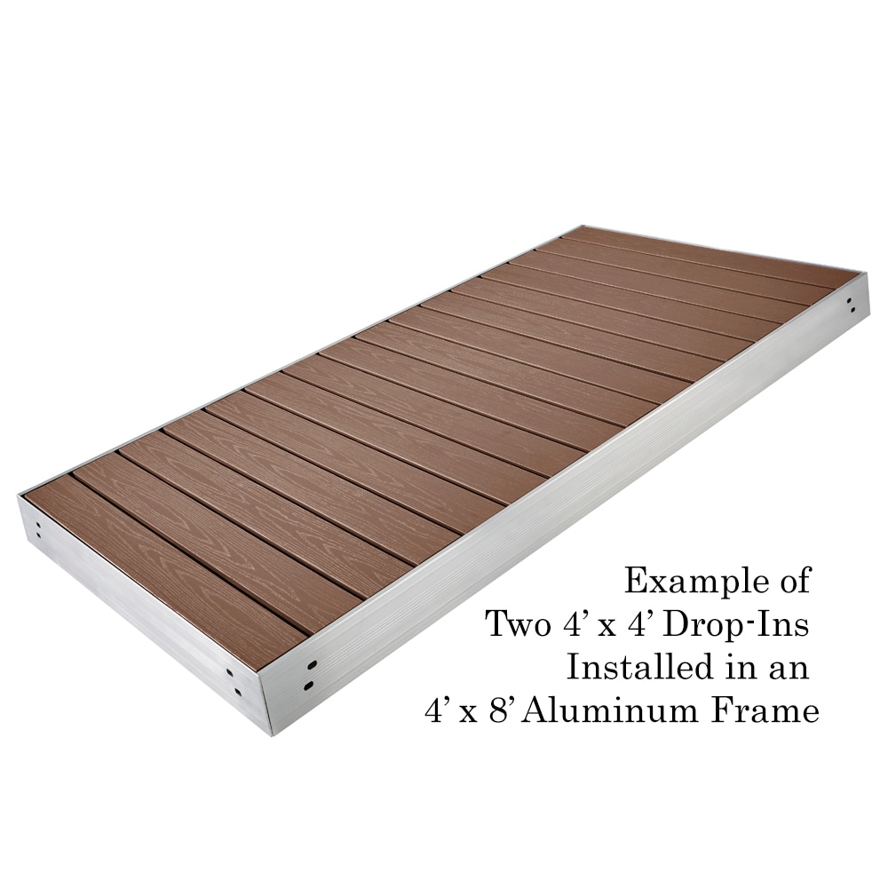 Tommy Docks 4' X 4' Drop In Panel Kit- Brown Composite (used For 4' X 8 ...