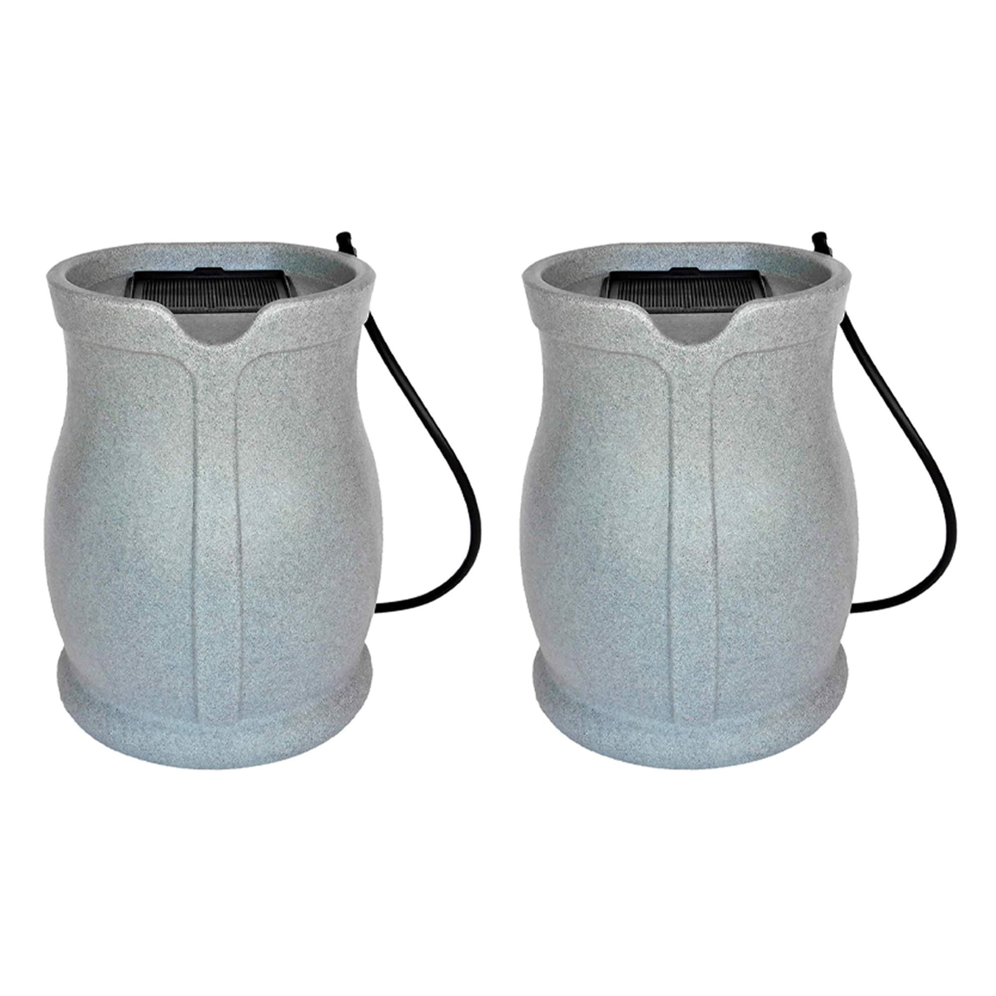 FCMP Outdoor 207789 45-Gallon Gray Plastic Rain Barrel Spigot