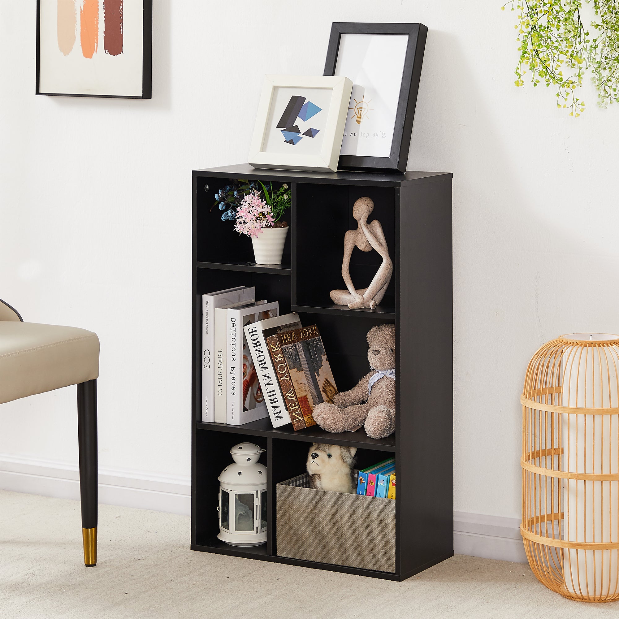 Vecelo LOE-B10-BLK bookcases - View #2