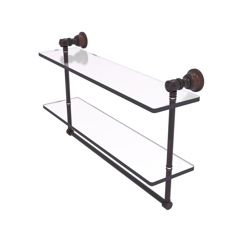 Allied Brass CL-2-22TB-VB Carolina Venetian Bronze 2 -Tier Wall mount Bathroom Shelf ( 22-in x 9.5-in x 5-in )