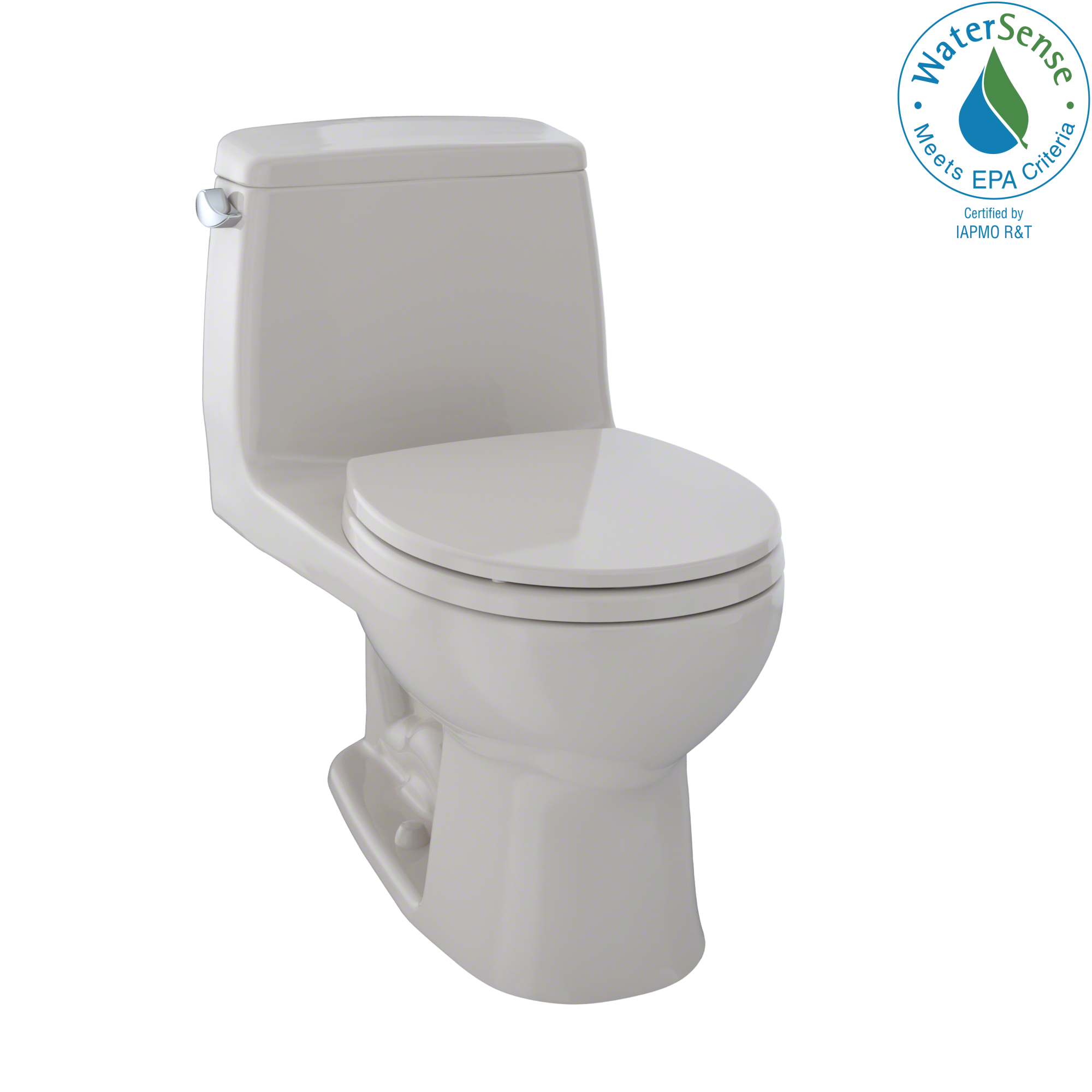TOTO MS853113E-12 Eco Ultramax Sedona beige Round Standard height Soft Close 1-piece Toilet 12-in Rough-In WaterSense 1.28 GPF