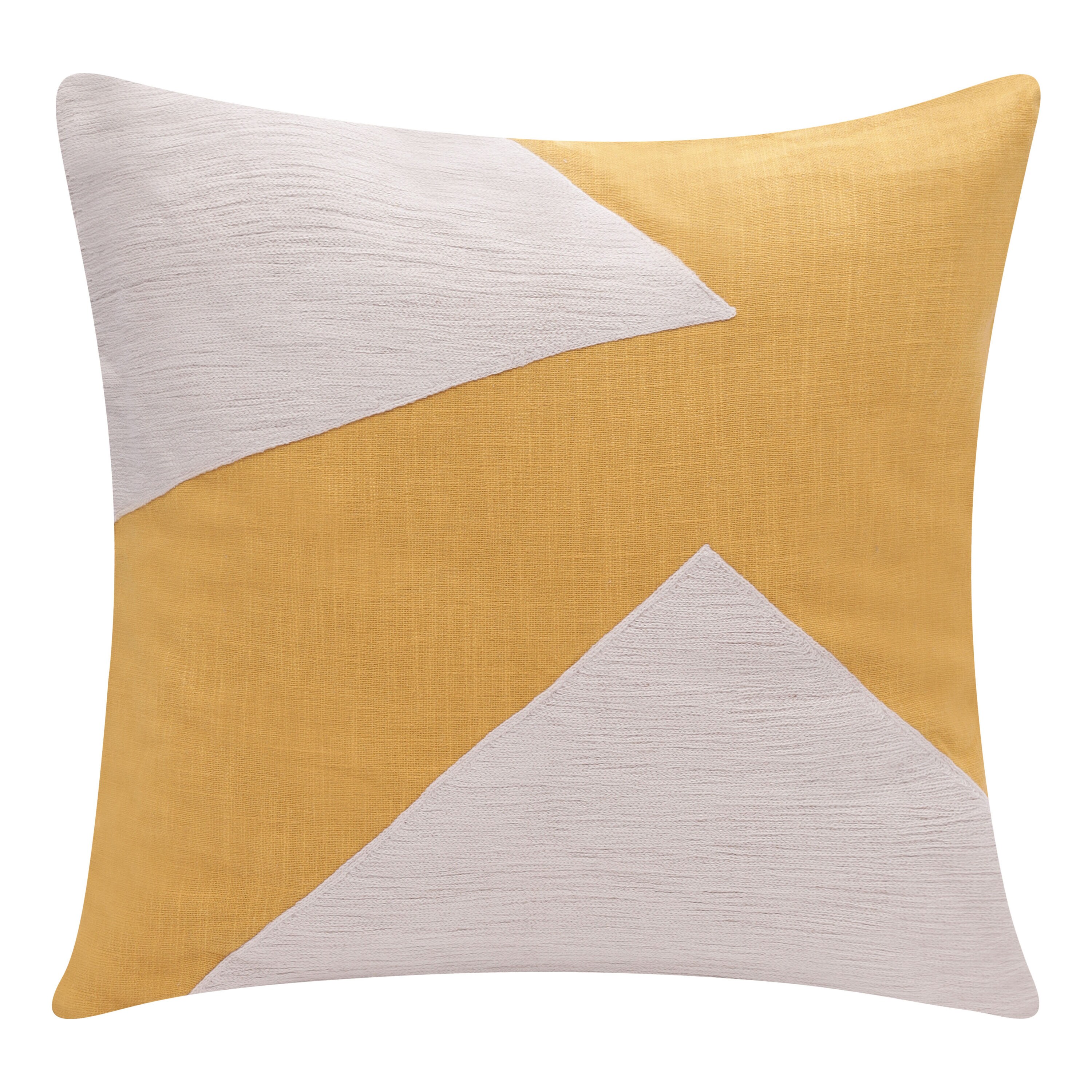 LR Home Stacy Garcia 20-in x 20-in Ochre/Ivory Indoor Decorative Pillow in Yellow | 3752A0590304J8