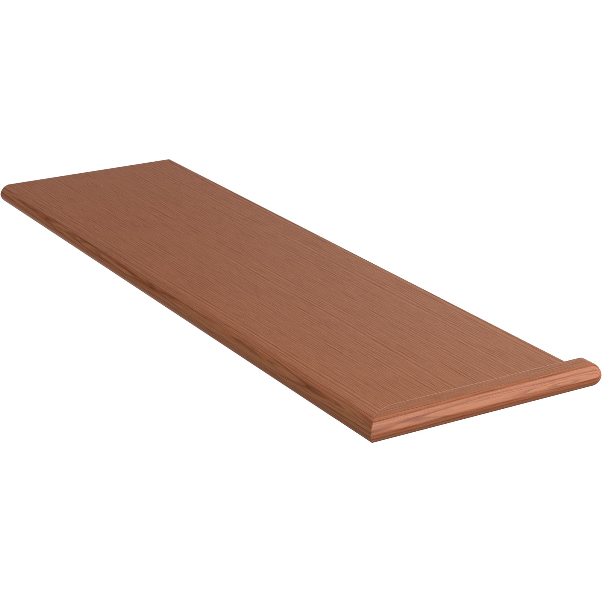 L.J. Smith Stair Systems 807010X36RH-WO 36-in x 10.5-in x 1-in Brown White oak Right return Bullnose Stair Tread