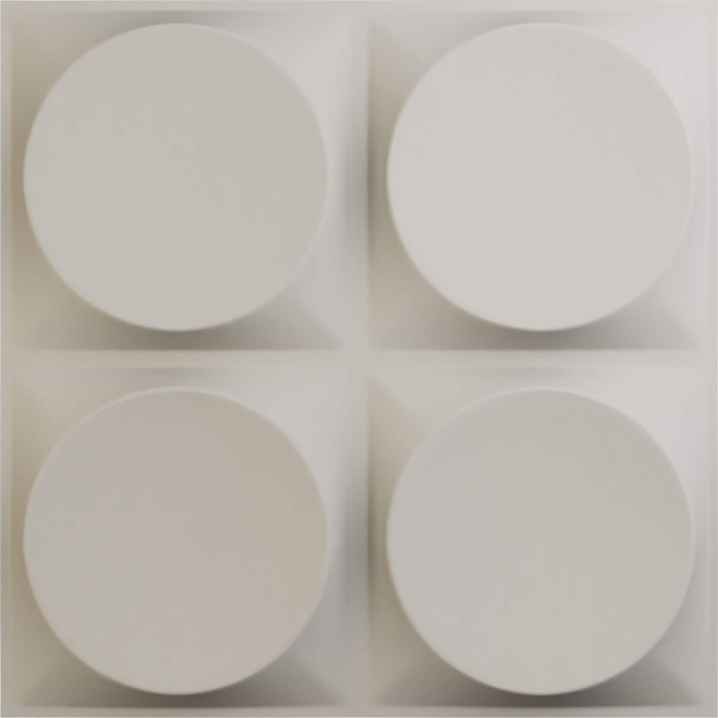 Ekena Millwork WP20X20ADGBW-CASE-12 19-5/8-in x 19-5/8-in Embossed Paintable/Stainable Off-white PVC Wall Panel ( 12 -Pack, Covers 32.04 )