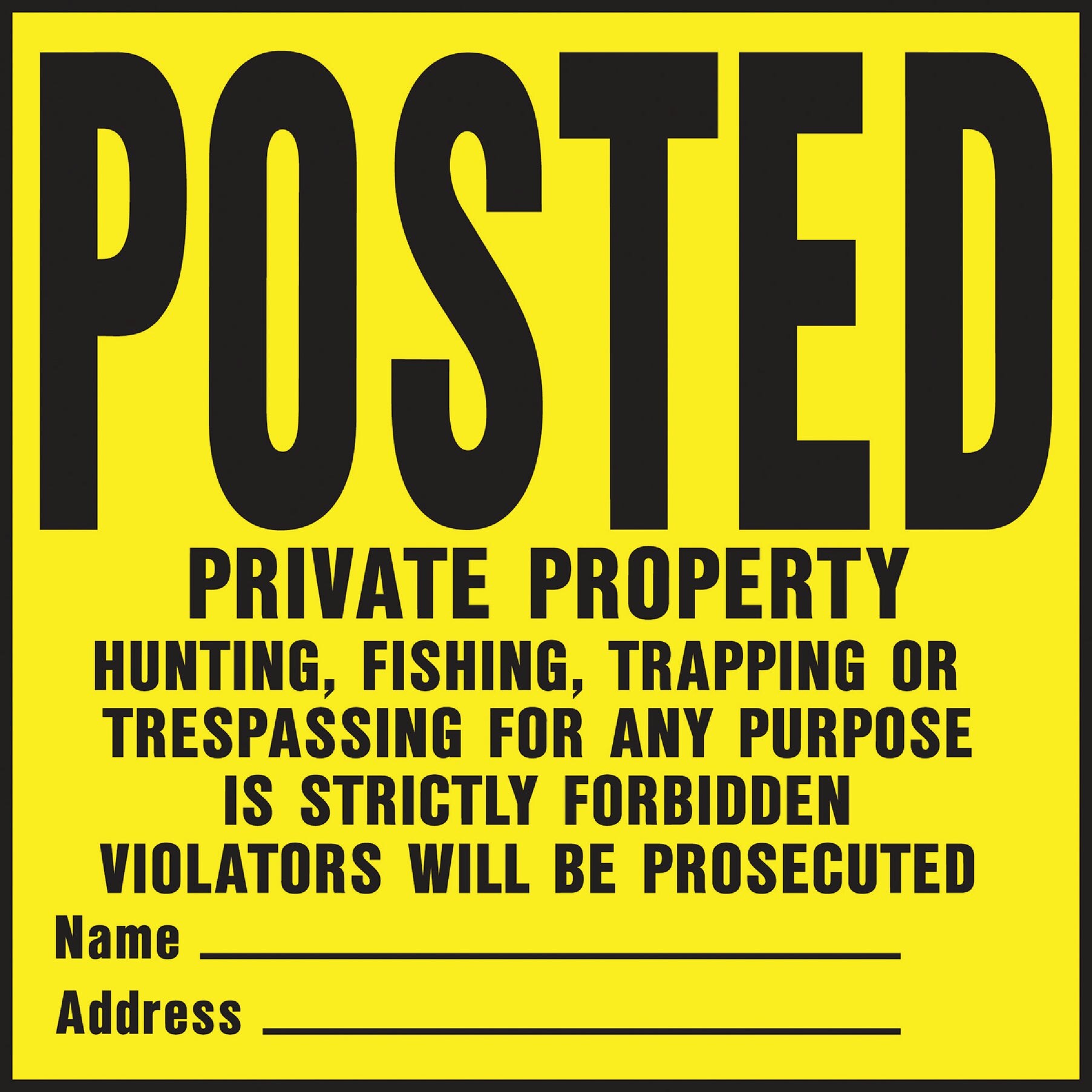 Hy-Ko Products YP-1-48A1 signs - View #2