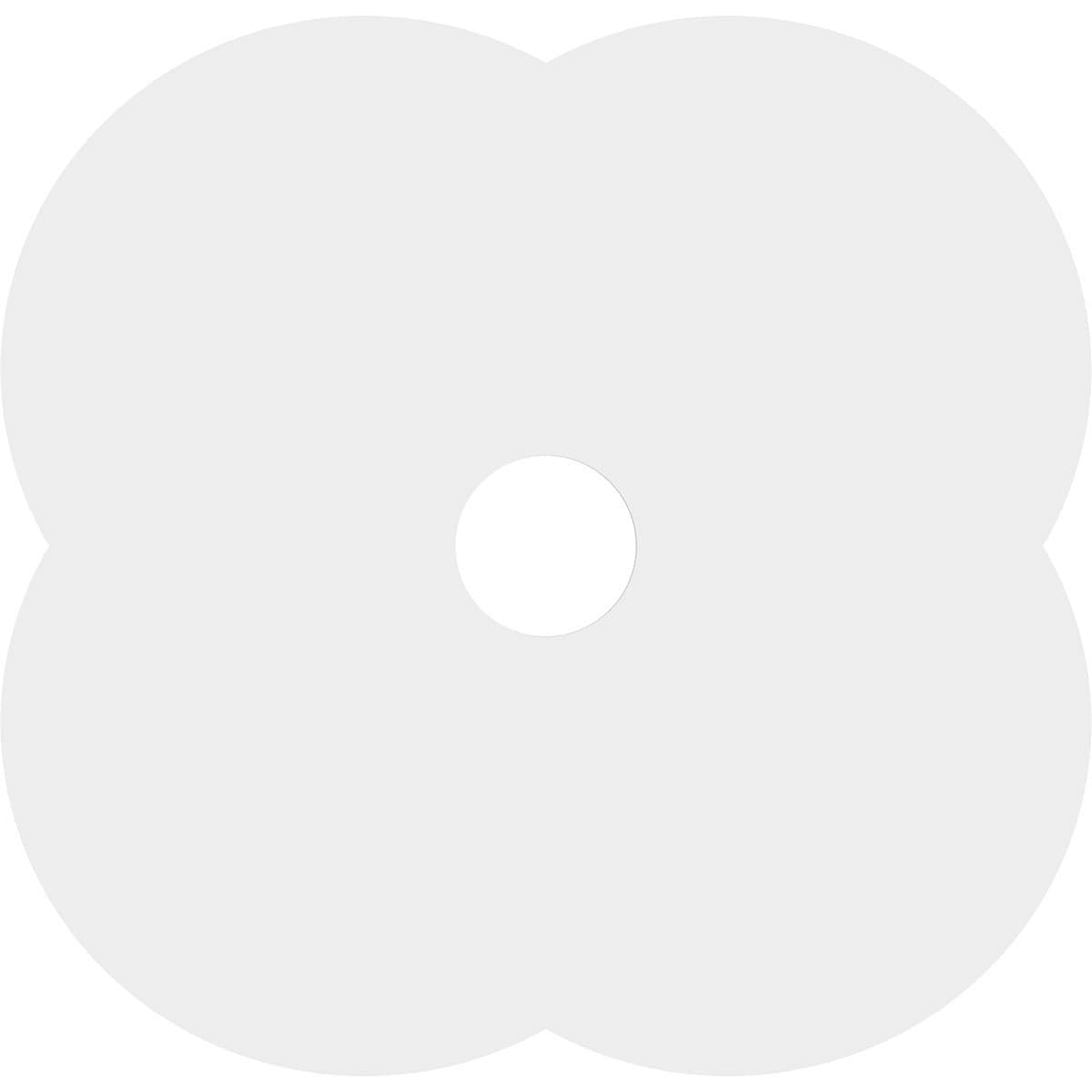 18" White PVC Contemporary Ceiling Medallion