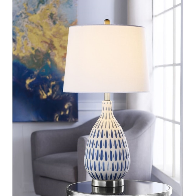 Table Lamp With Fabric Shade, Kirklands Coastal Table Lamps