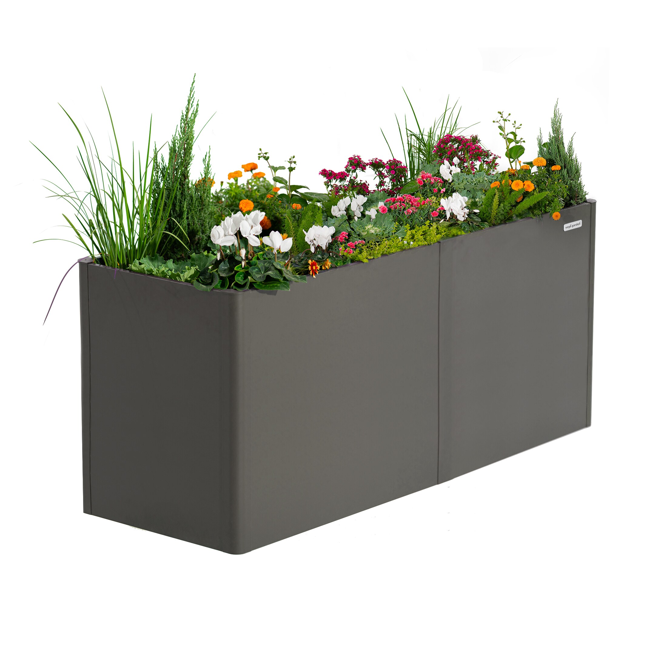 Vego Garden VBMT2783CH 42-cu ft 27-in W x 83-in L x 32-in H Urban Charcoal Galvanized Metal Raised Garden Bed